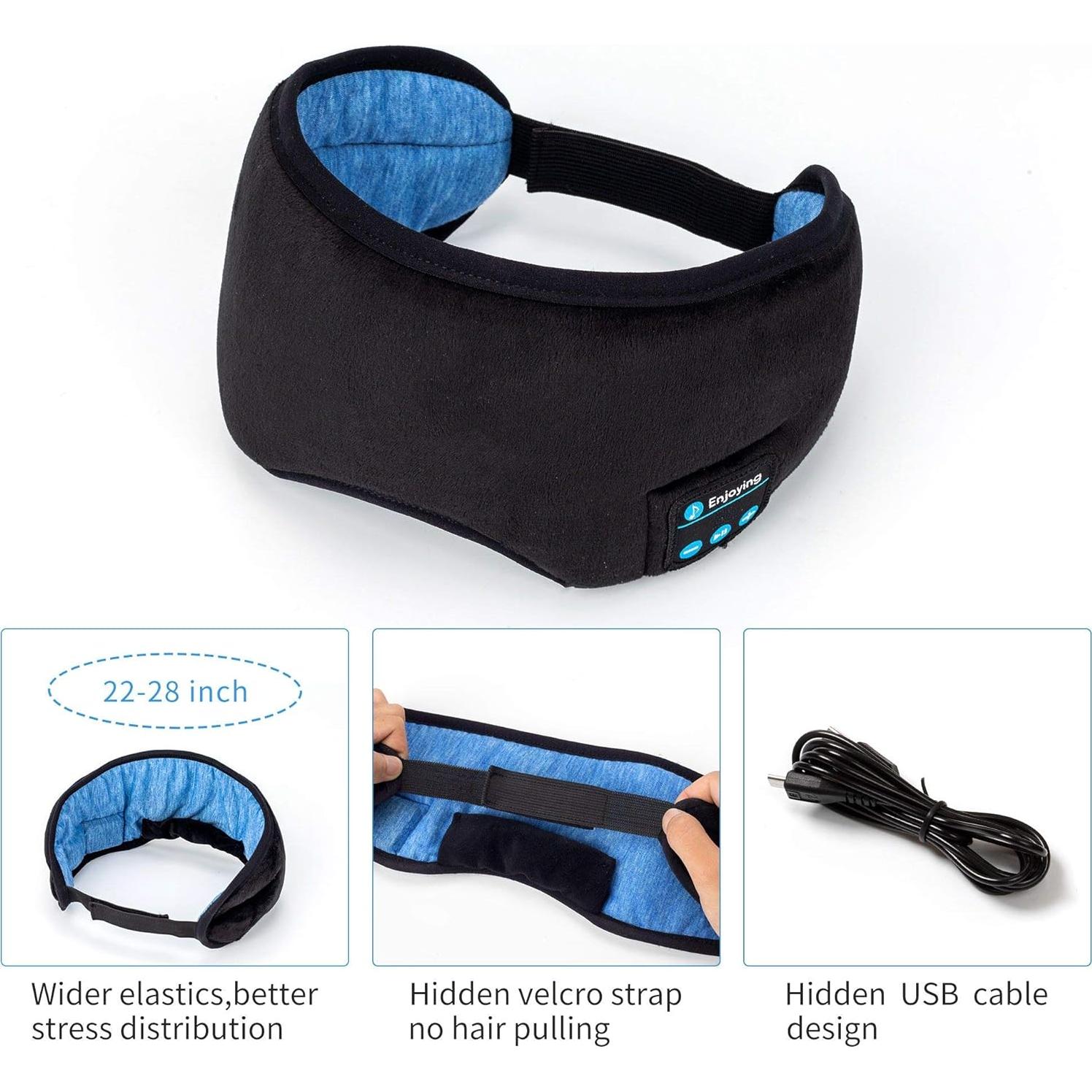 Auriculares Bluetooth Voerou 5.2 para dormir - Máscara de sueño