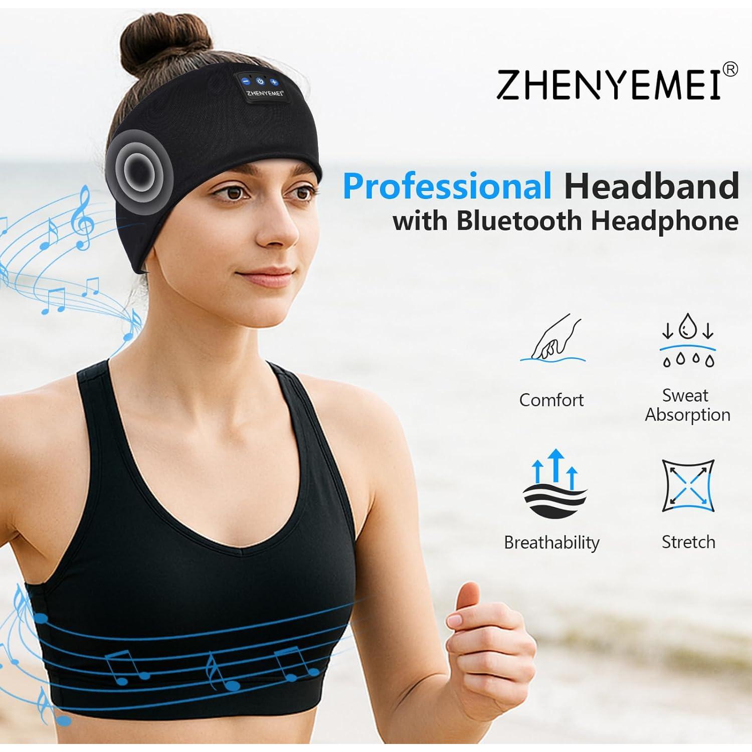 Auriculares para dormir Bluetooth ZHENYEMEI con micrófono HD