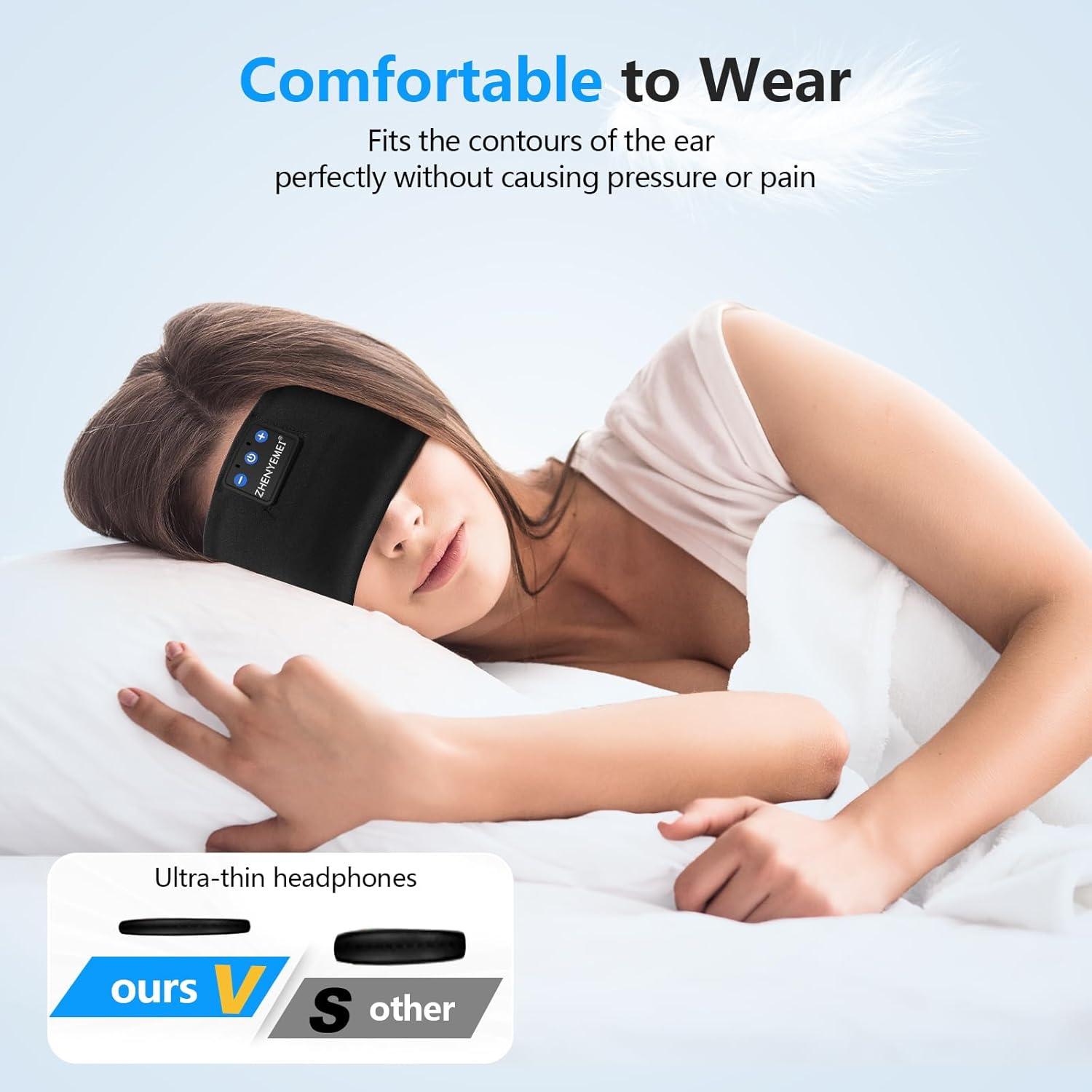 Auriculares para dormir Bluetooth ZHENYEMEI con micrófono HD
