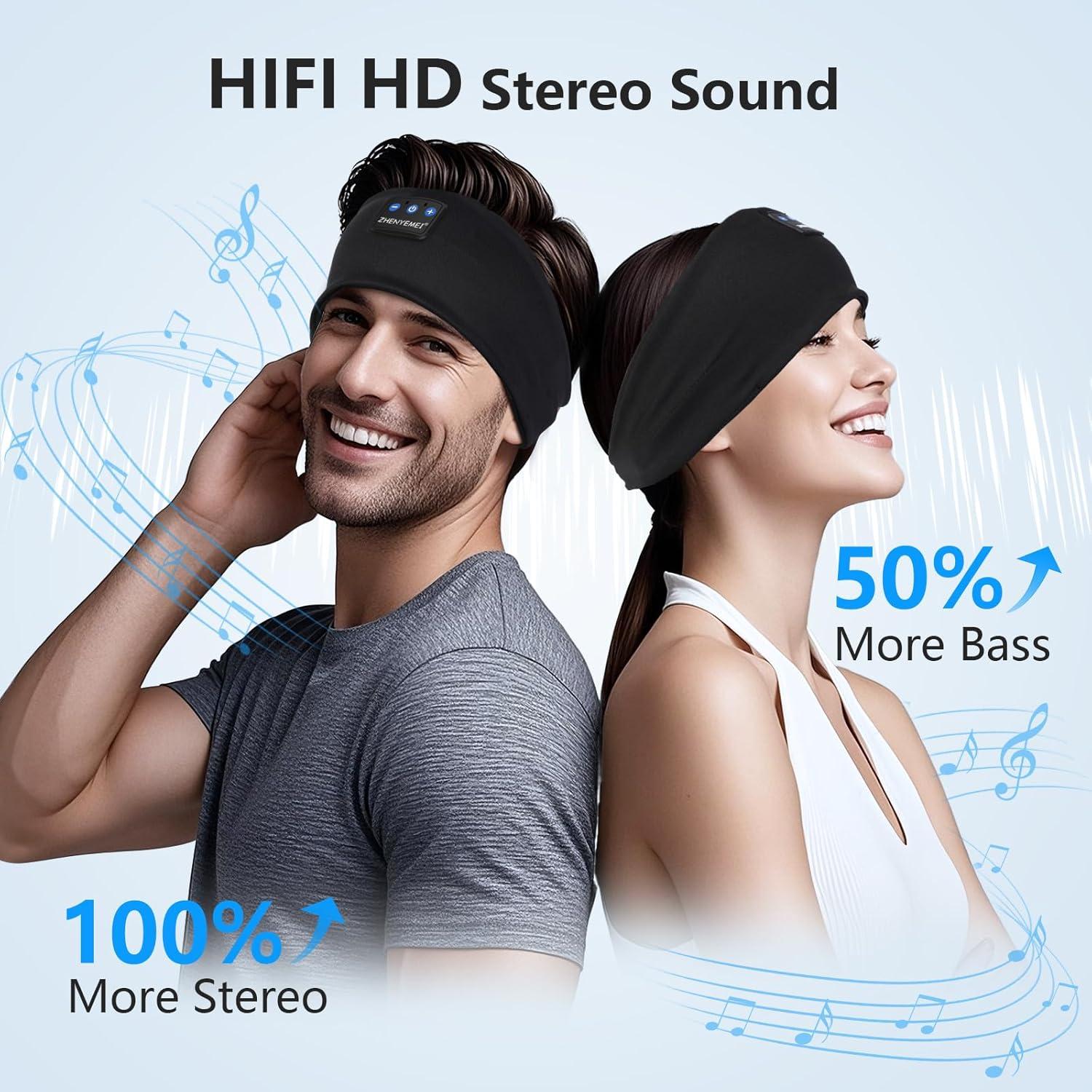 Auriculares para dormir Bluetooth ZHENYEMEI con micrófono HD