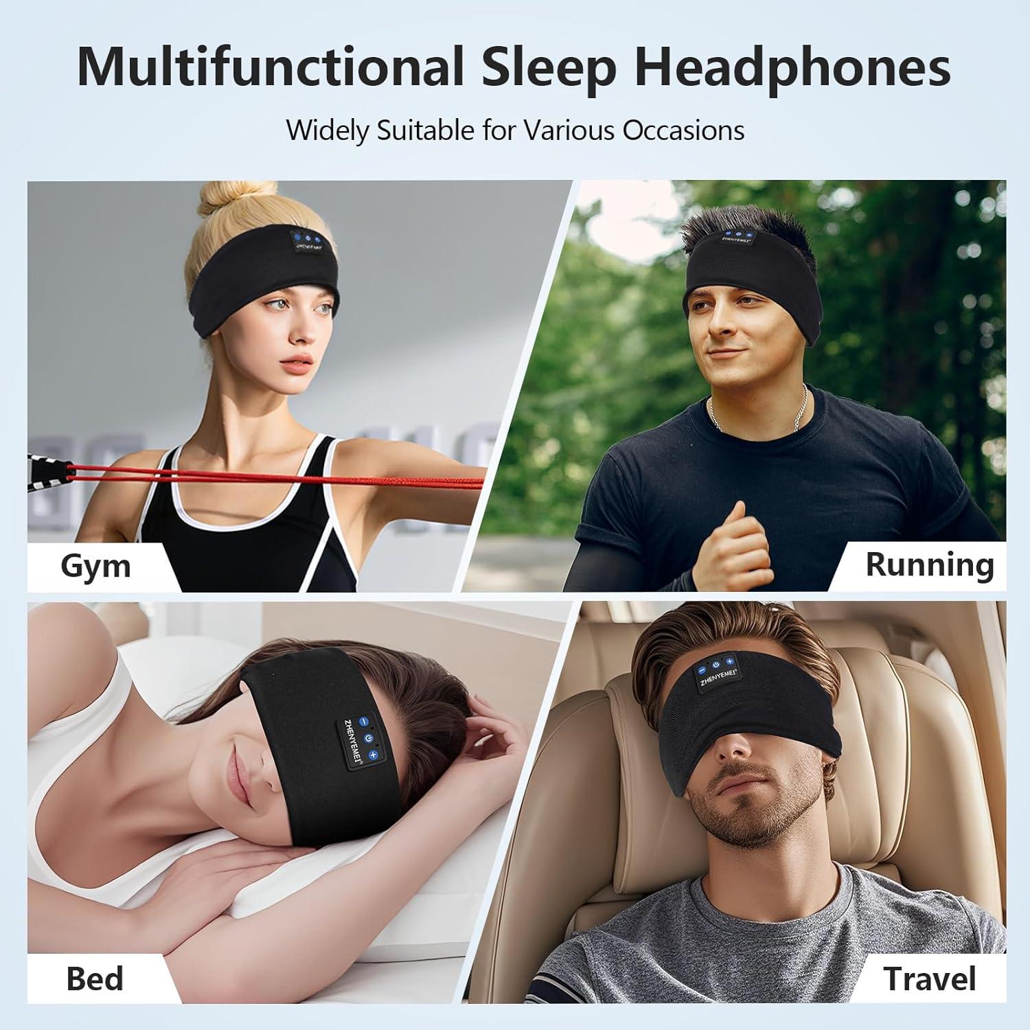Auriculares para dormir Bluetooth ZHENYEMEI con micrófono HD