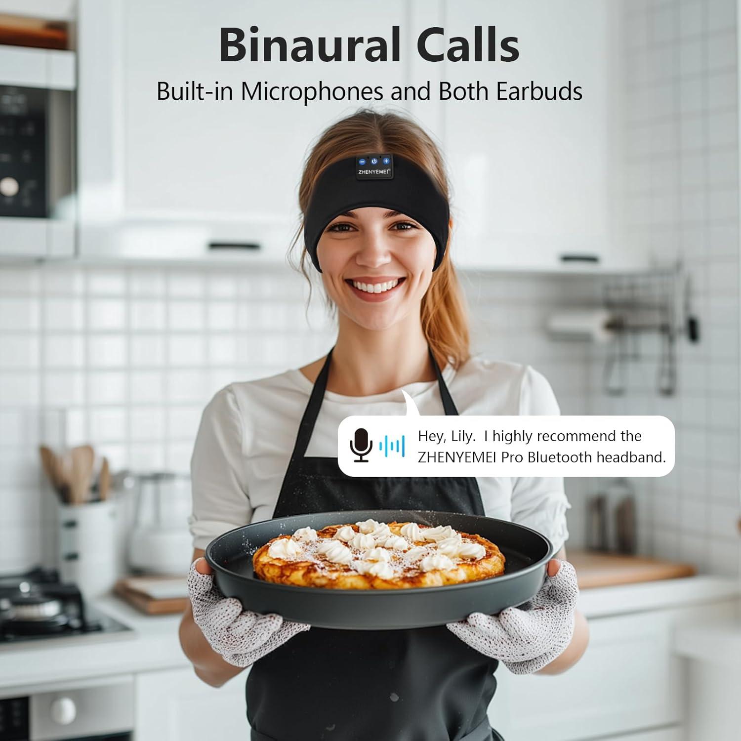 Auriculares para dormir Bluetooth ZHENYEMEI con micrófono HD