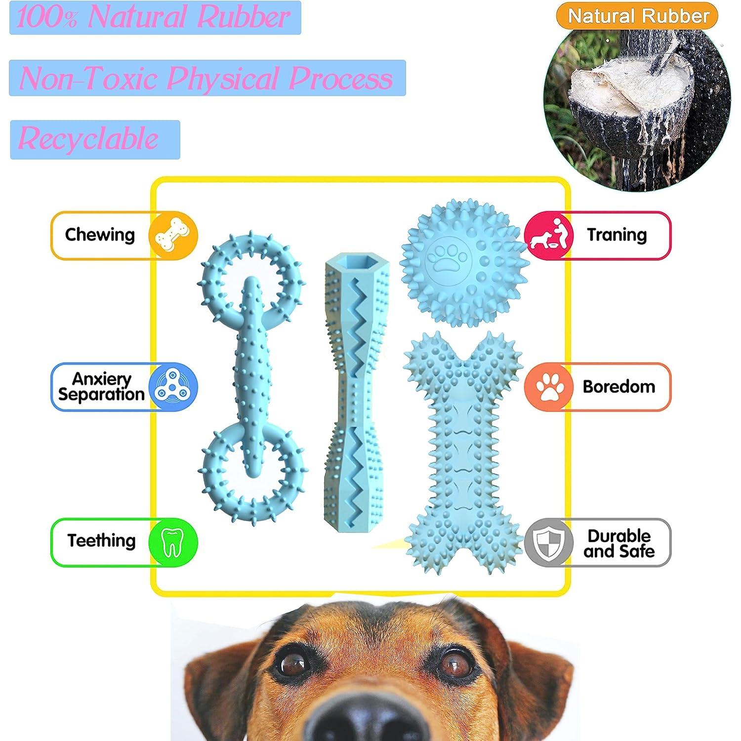Paquete de 4 Juguetes para Cachorros Cdyzqikm - Masticar y Dentición