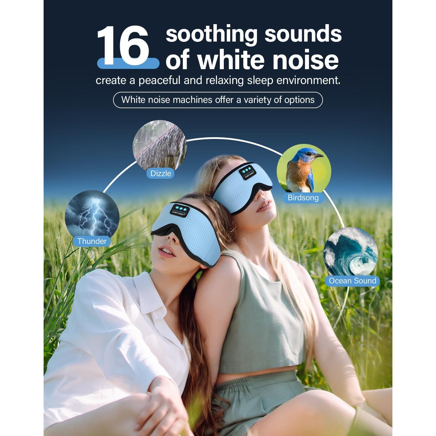 Auriculares Bluetooth para dormir ZHENYEMEI con ruido blanco 16h