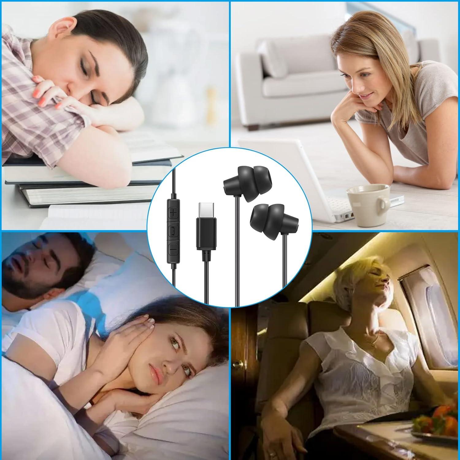 Auriculares con Cable USB-C MAXROCK para Dormir - 2 Piezas