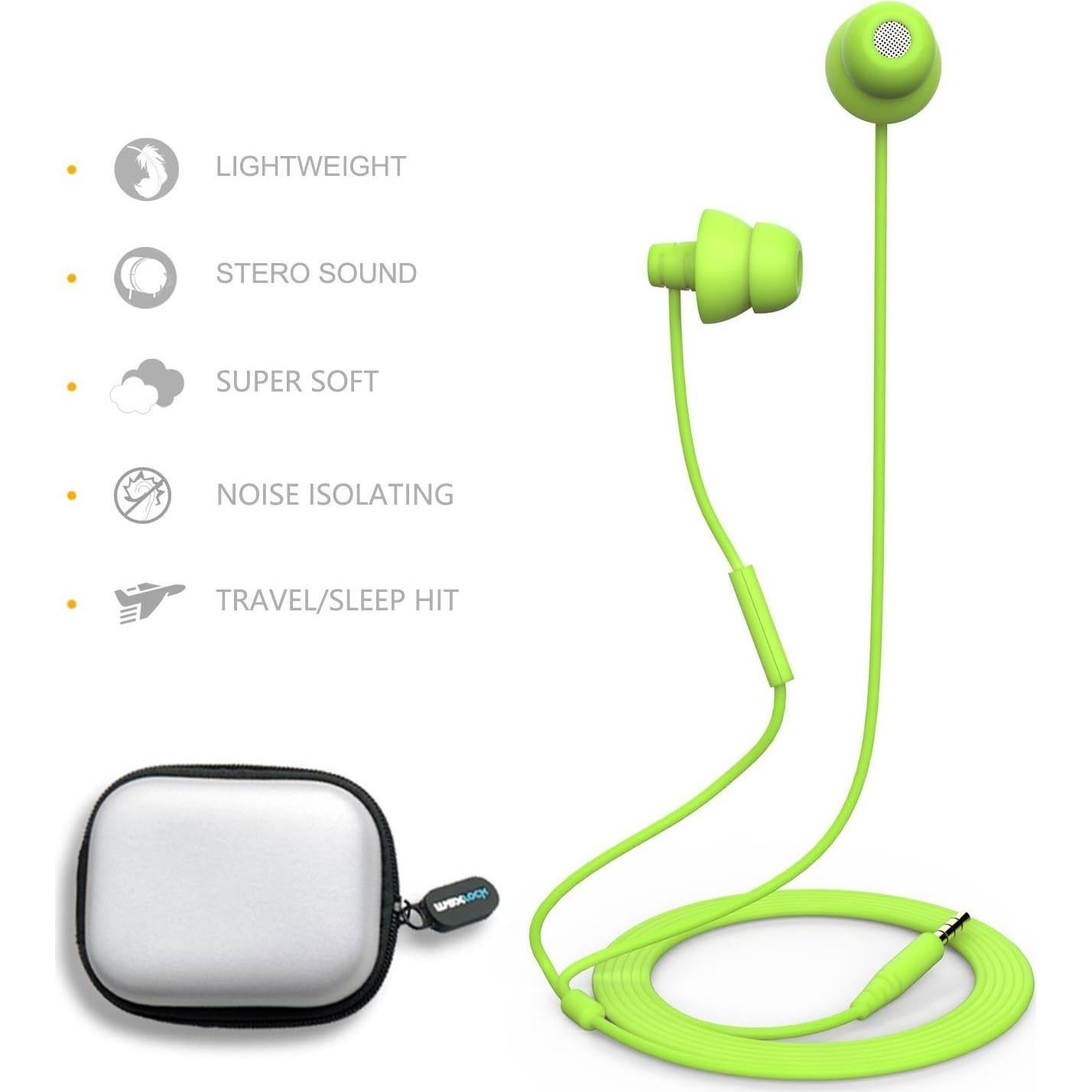 Auriculares con Cable MAXROCK 5mm Silicona Suave para Dormir