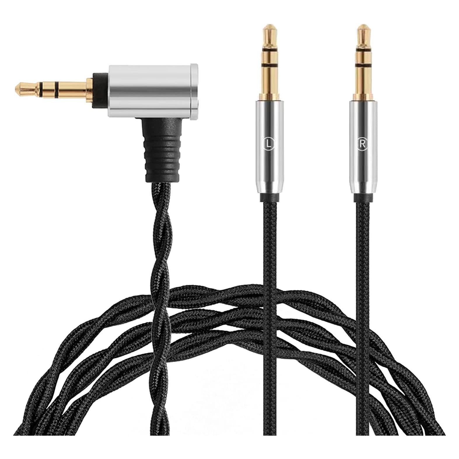 Cable de Audio Trenzado FAAEAL 3.5mm Doble para Auriculares