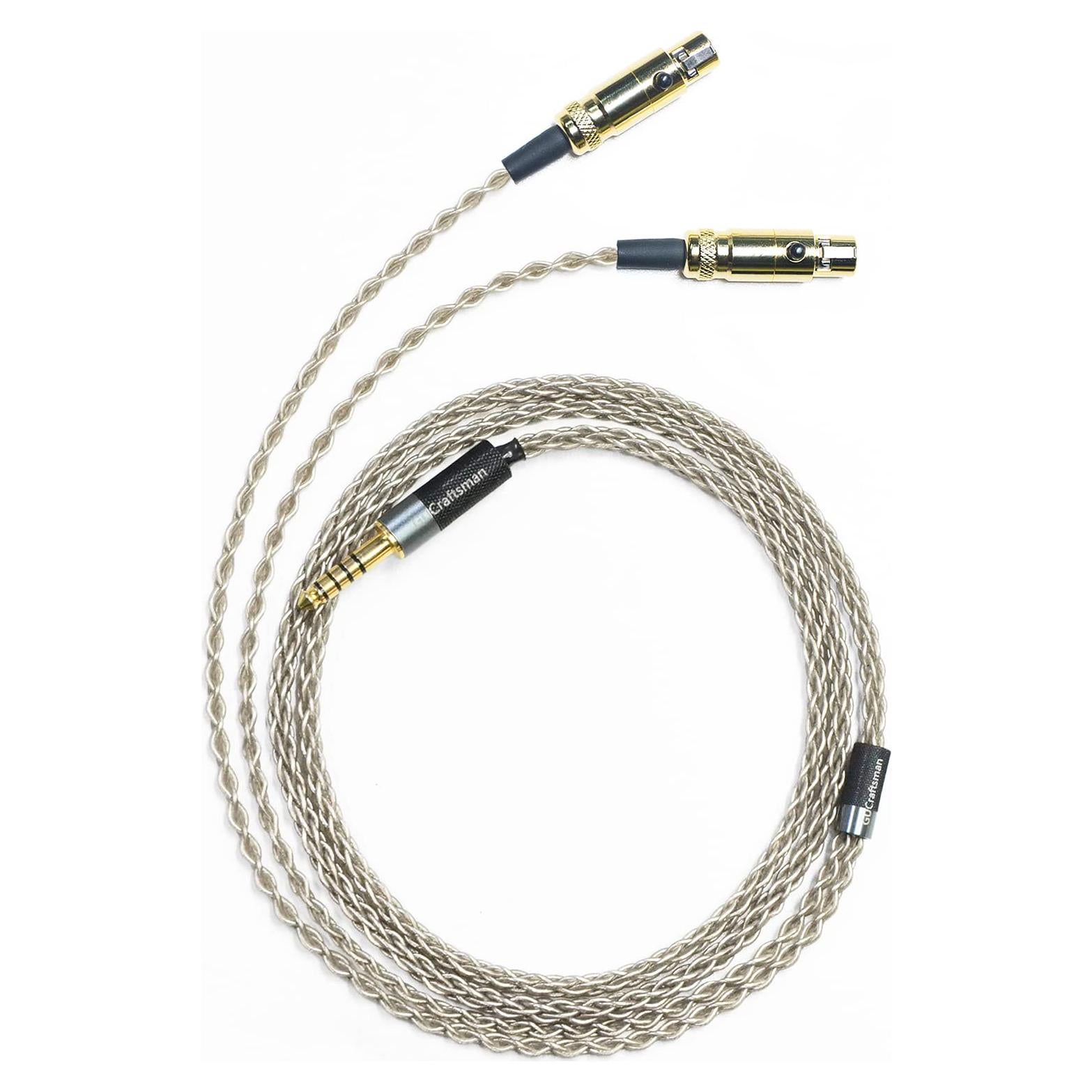 Cable de Auriculares GUCraftsman 6N Plata 1.8m 4Pin XLR