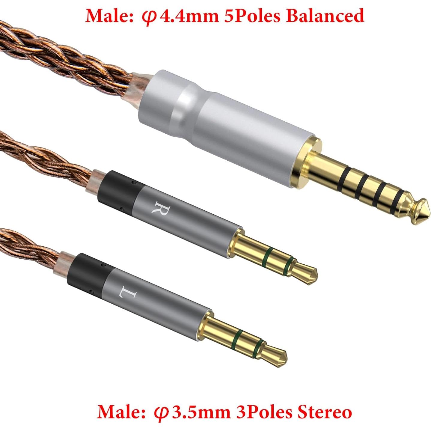 Cable de audio Geekria Apollo 1.5m para auriculares Meze y HIFIMAN