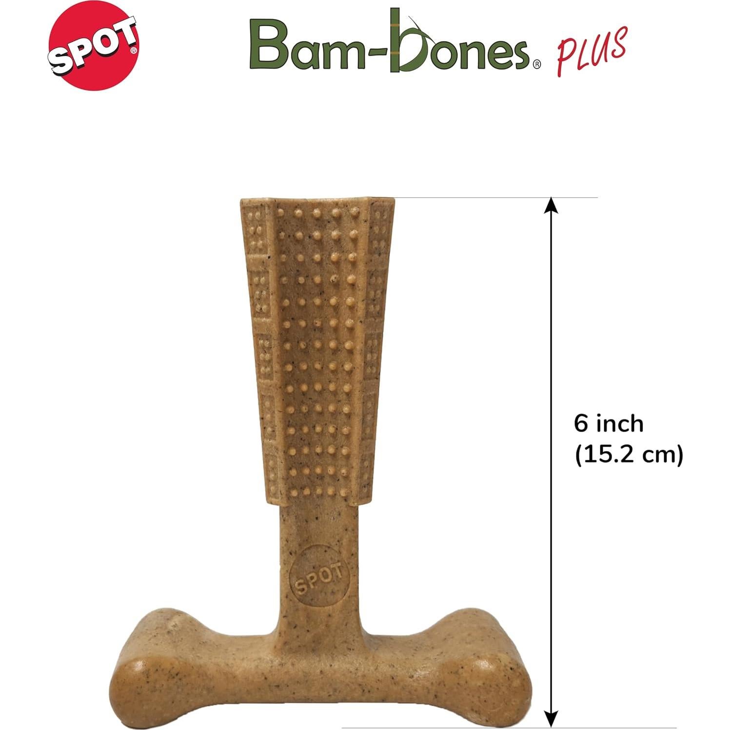 Juguete Masticar Perro SPOT Bam-Bones T-Bone 15cm Pollo