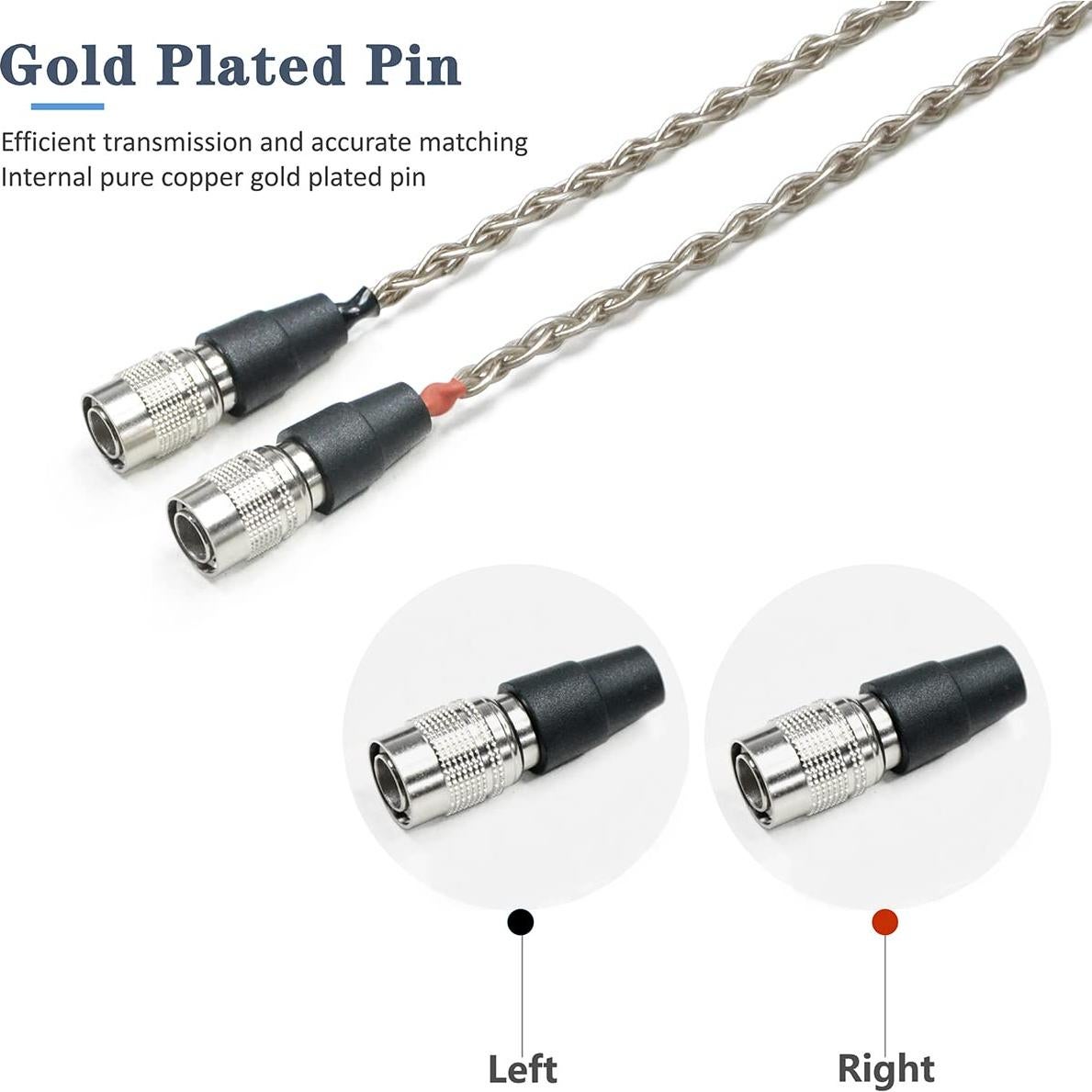 Cable de Auriculares GUCraftsman 1.8m 6N Plata 3.5mm/4.4mm/6.35mm