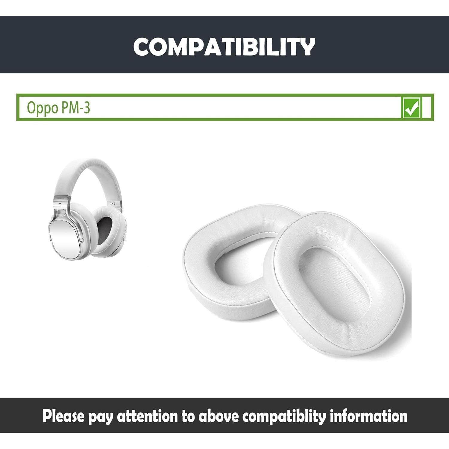 Cojín de Reemplazo para Auriculares Oppo PM-3 - Cuero Suave y Espuma