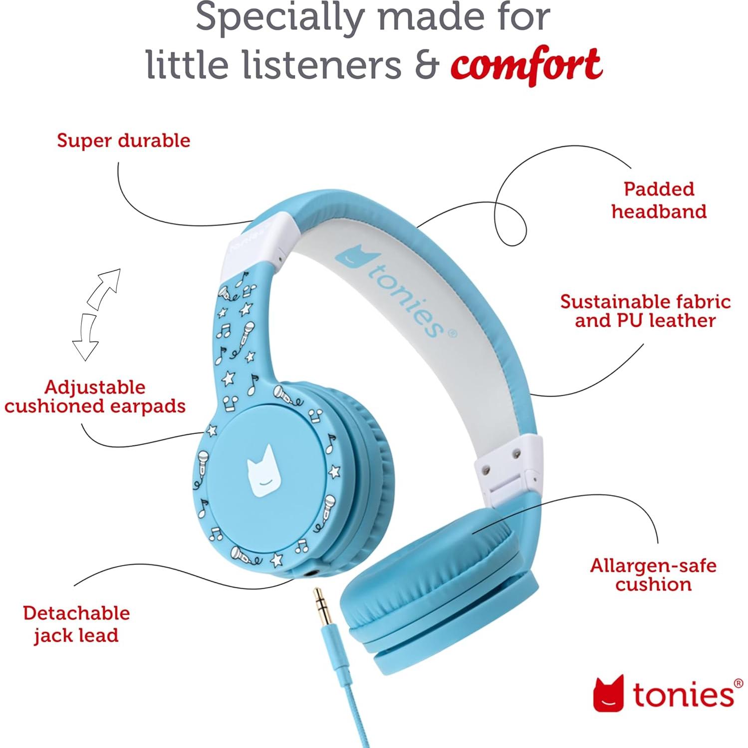 Auriculares Plegables Tonies para Niños 3+ - Azul Claro