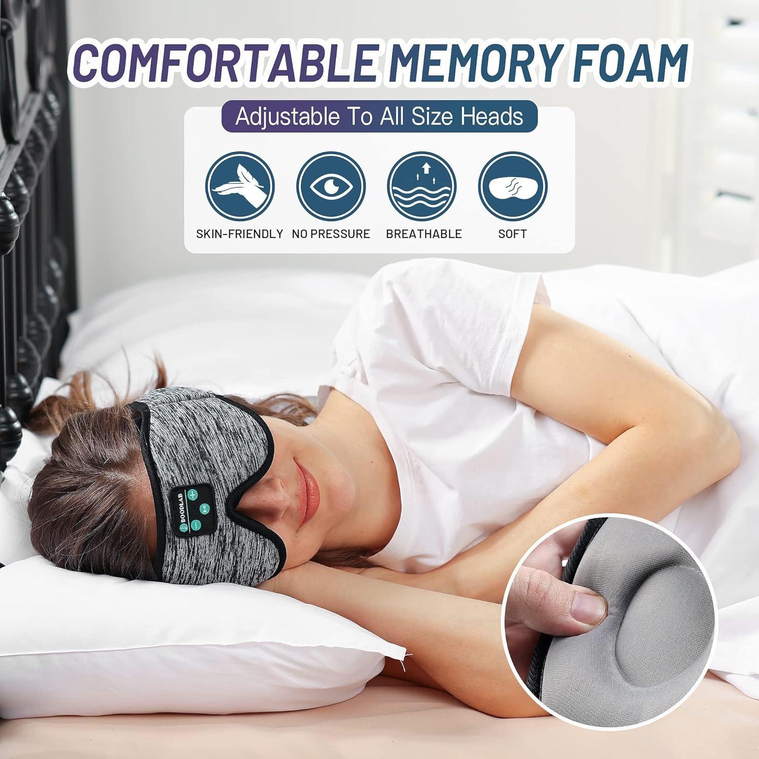 Máscara para dormir Bluetooth Boodlab con auriculares lavables