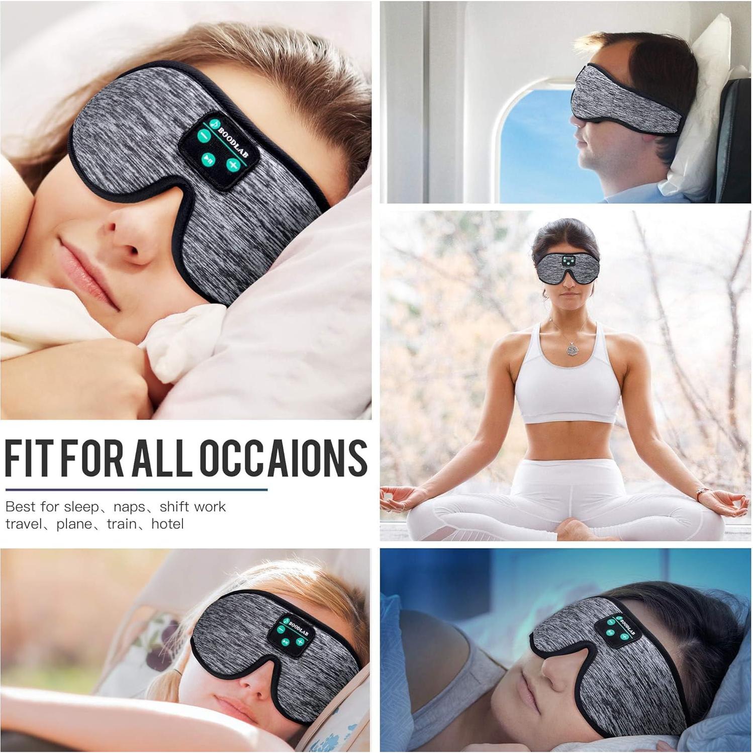 Máscara para dormir Bluetooth Boodlab con auriculares lavables