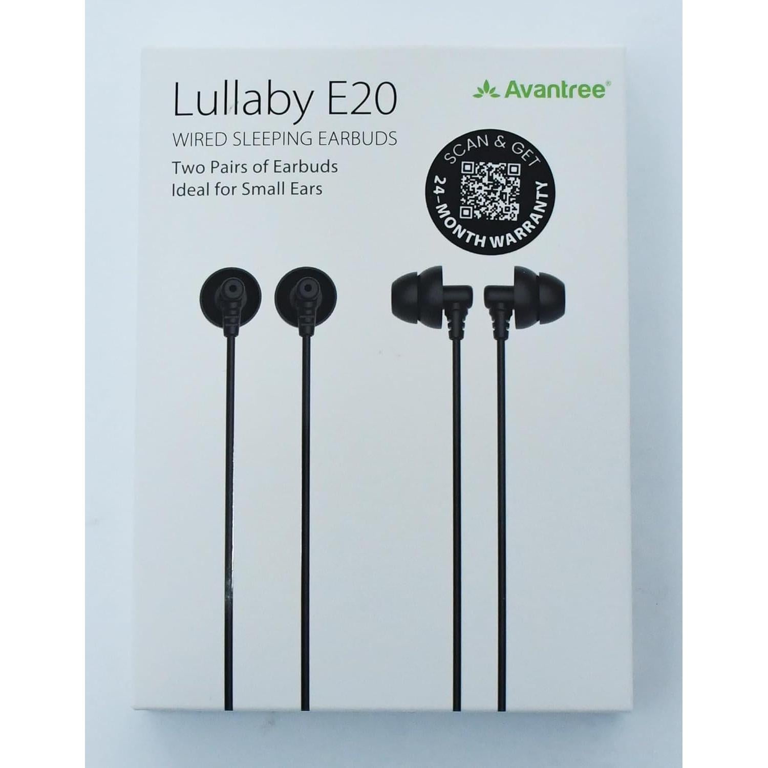 Auriculares con Cable Avantree Lullaby E20 para Dormir - 2 Paquetes