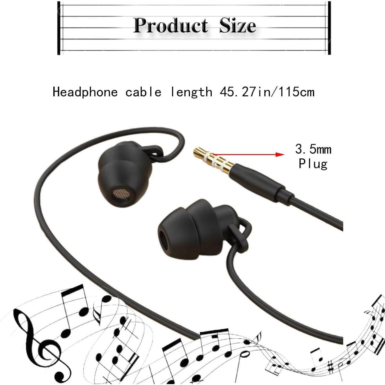 Auriculares para dormir ZBJBinCH con cancelación de ruido 3.5mm