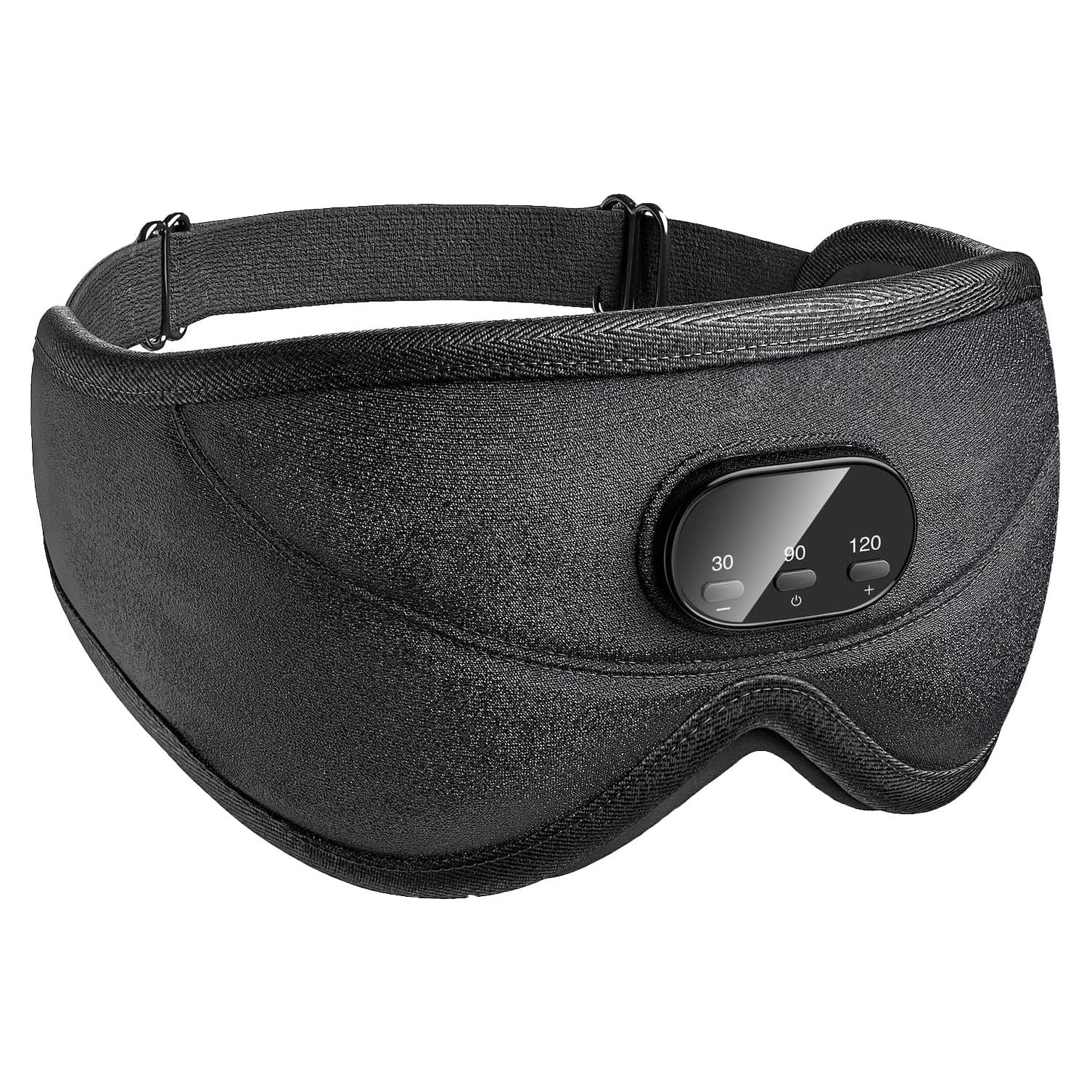 Wireless Sleep Headphone, 3D Eye Mask with 38White Noises and Relaxing Music, Stream Content via Bluetooth 5.3, 14H Playtime and 30/90/120M Timer, Black