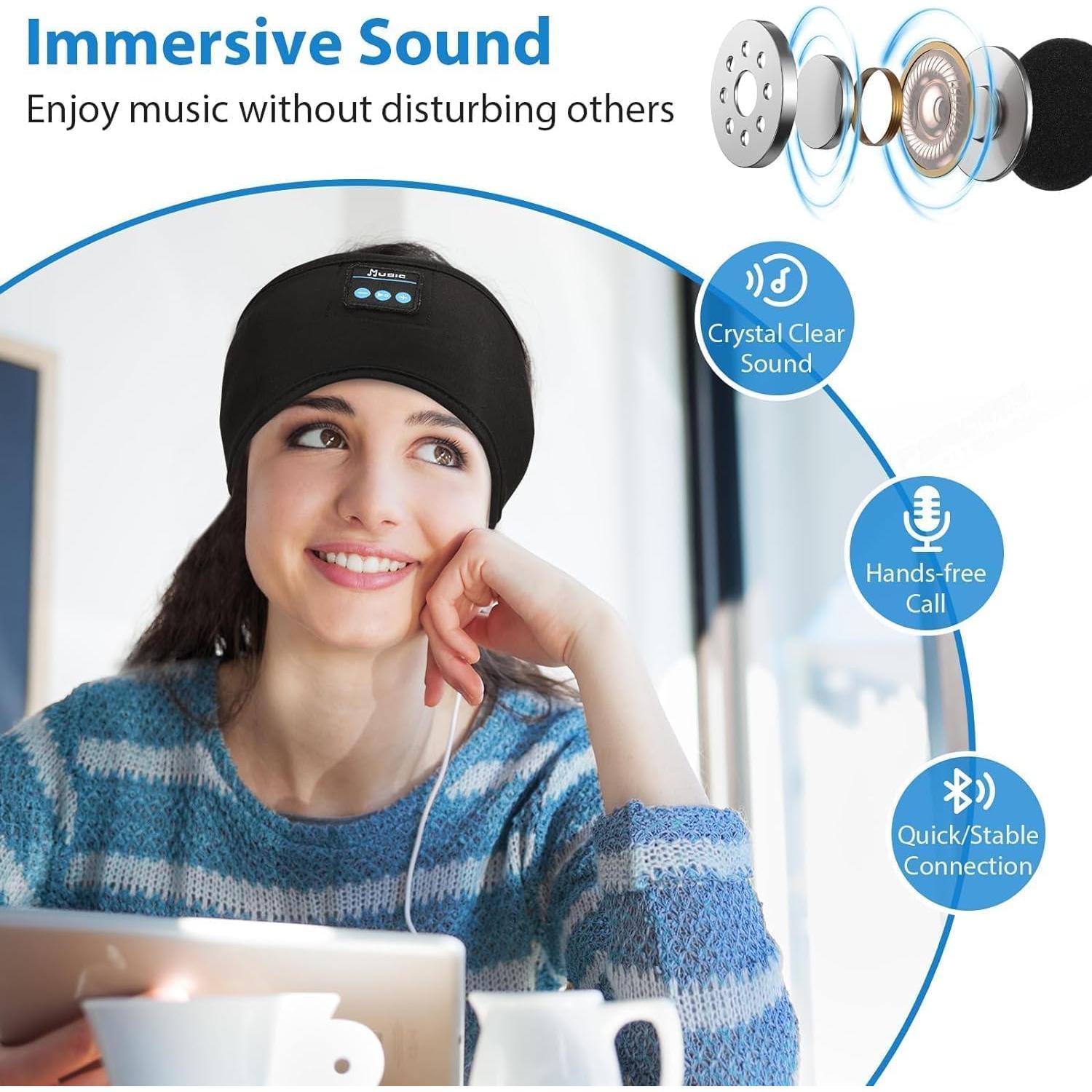 Auriculares Bluetooth ZRUHIG Diadema Ajustable para Dormir