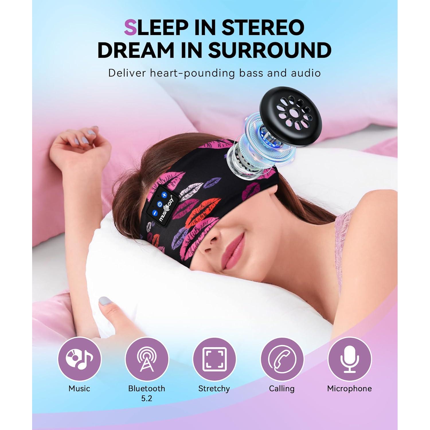 Auriculares Bluetooth 5.2 MUSICOZY para dormir y hacer ejercicio