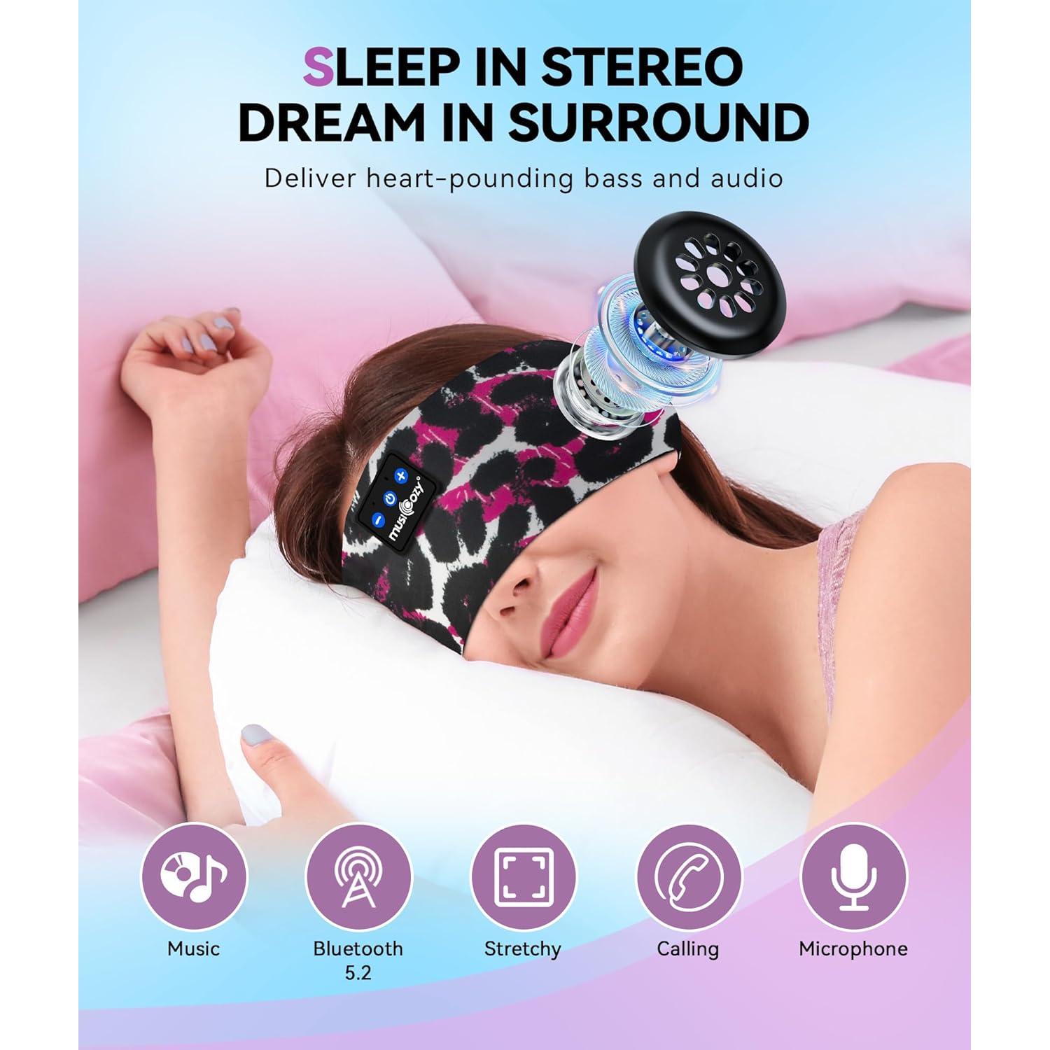 Auriculares Bluetooth 5.2 MUSICOZY con Banda para Dormir y Ejercicio