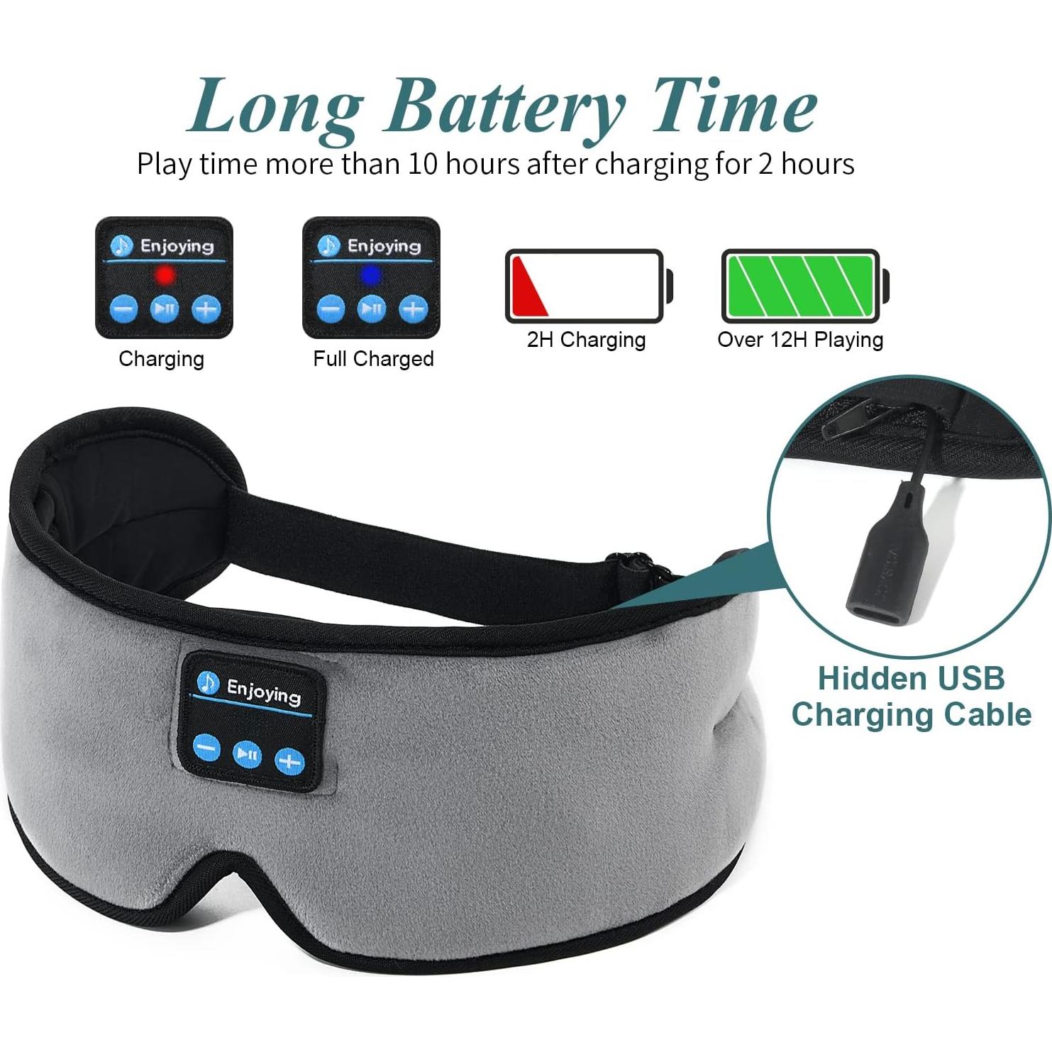 Auriculares para dormir inalámbricos 3D ERNSTING gris con altavoces HD