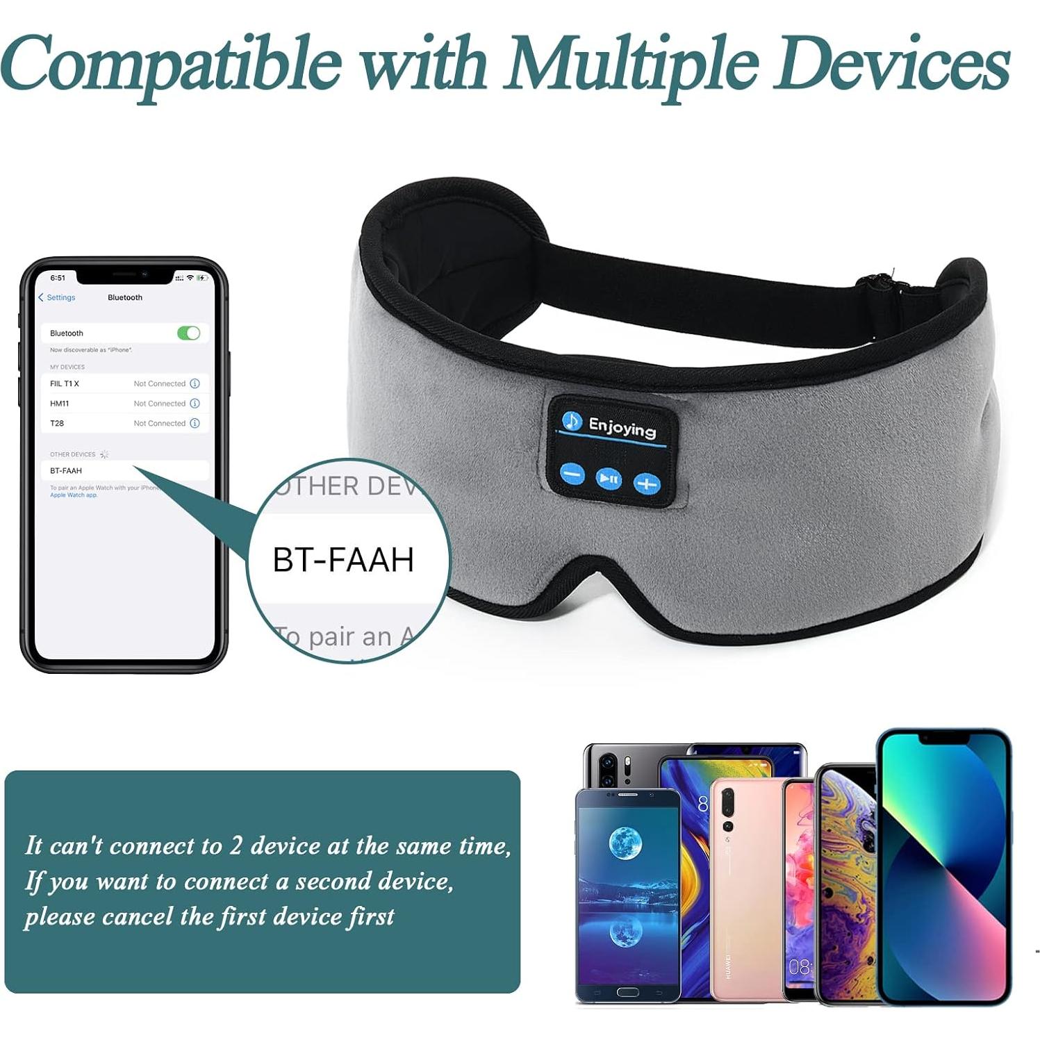 Auriculares para dormir inalámbricos 3D ERNSTING gris con altavoces HD