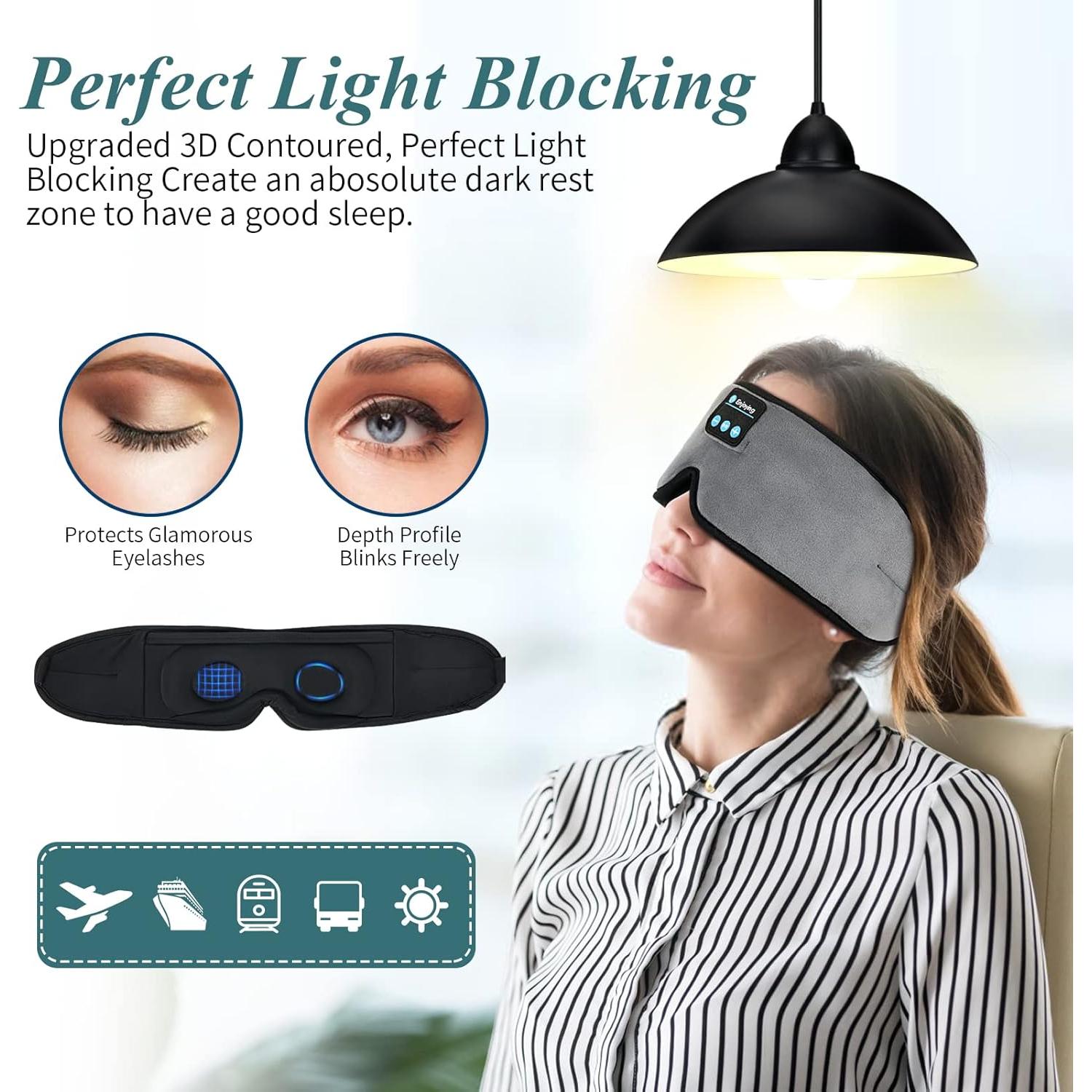 Auriculares para dormir inalámbricos 3D ERNSTING gris con altavoces HD