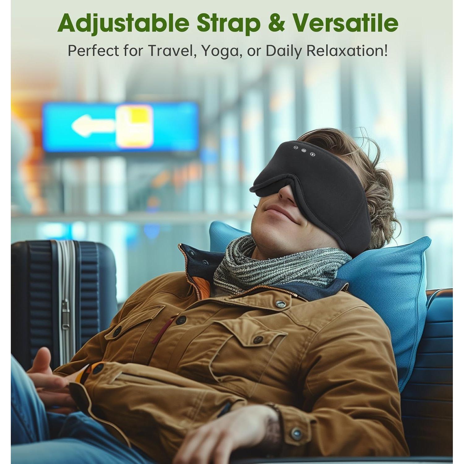 Máscara de Sueño Bluetooth 3D LC-dolida de Algodón de Bambú