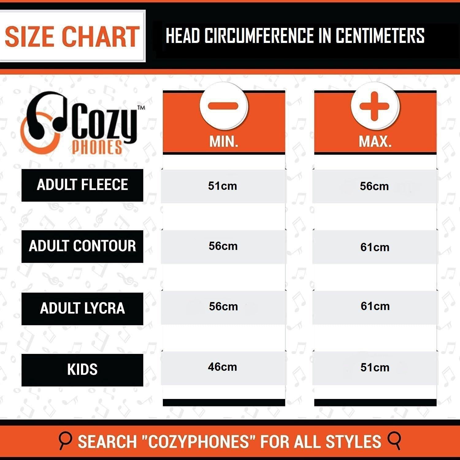 Auriculares CozyPhones para dormir - Forro polar negro, 1 unidad