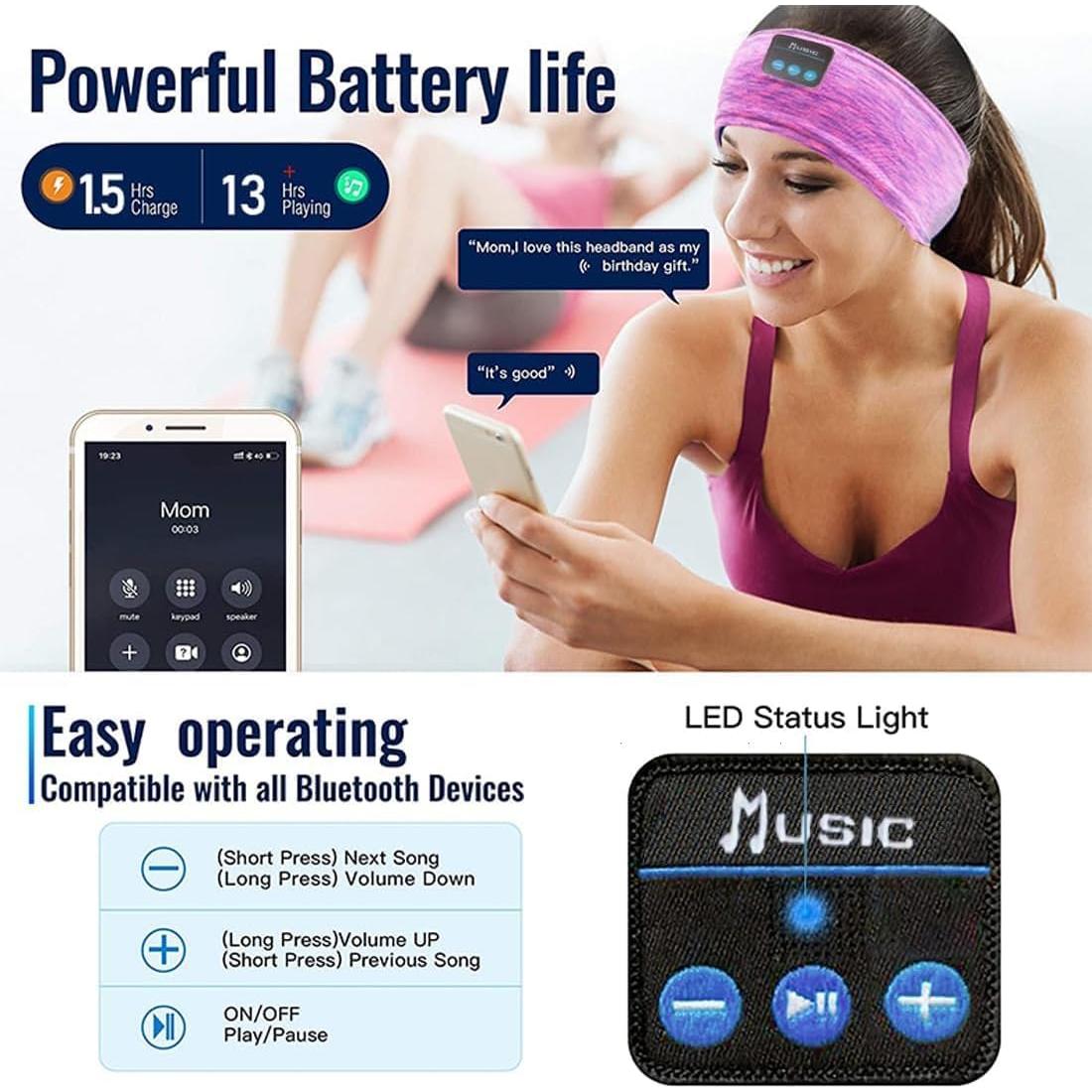 Diadema Bluetooth SANNWEEN SVHD009 para Dormir - Inalámbrica
