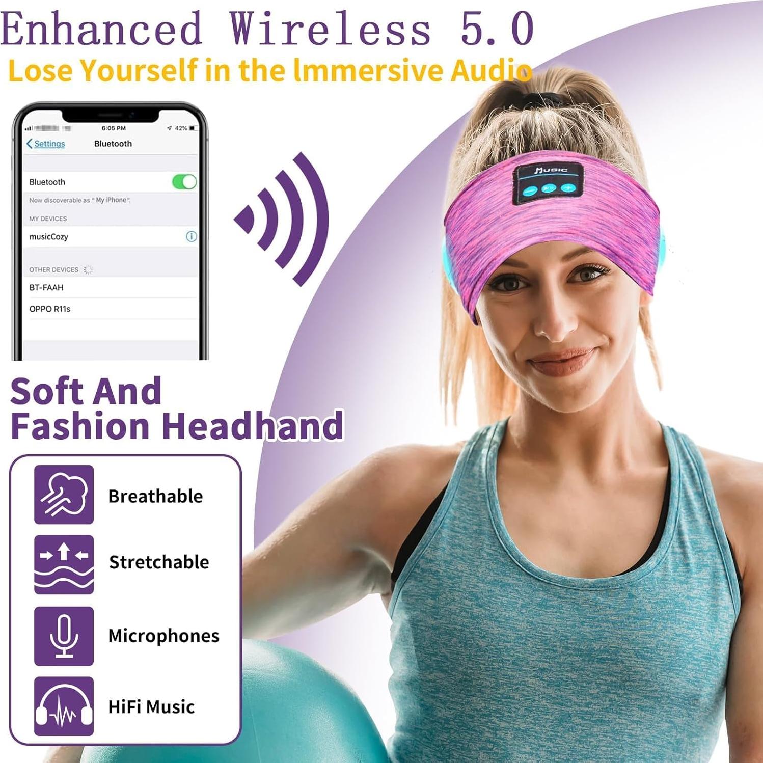 Diadema Bluetooth SANNWEEN SVHD009 para Dormir - Inalámbrica