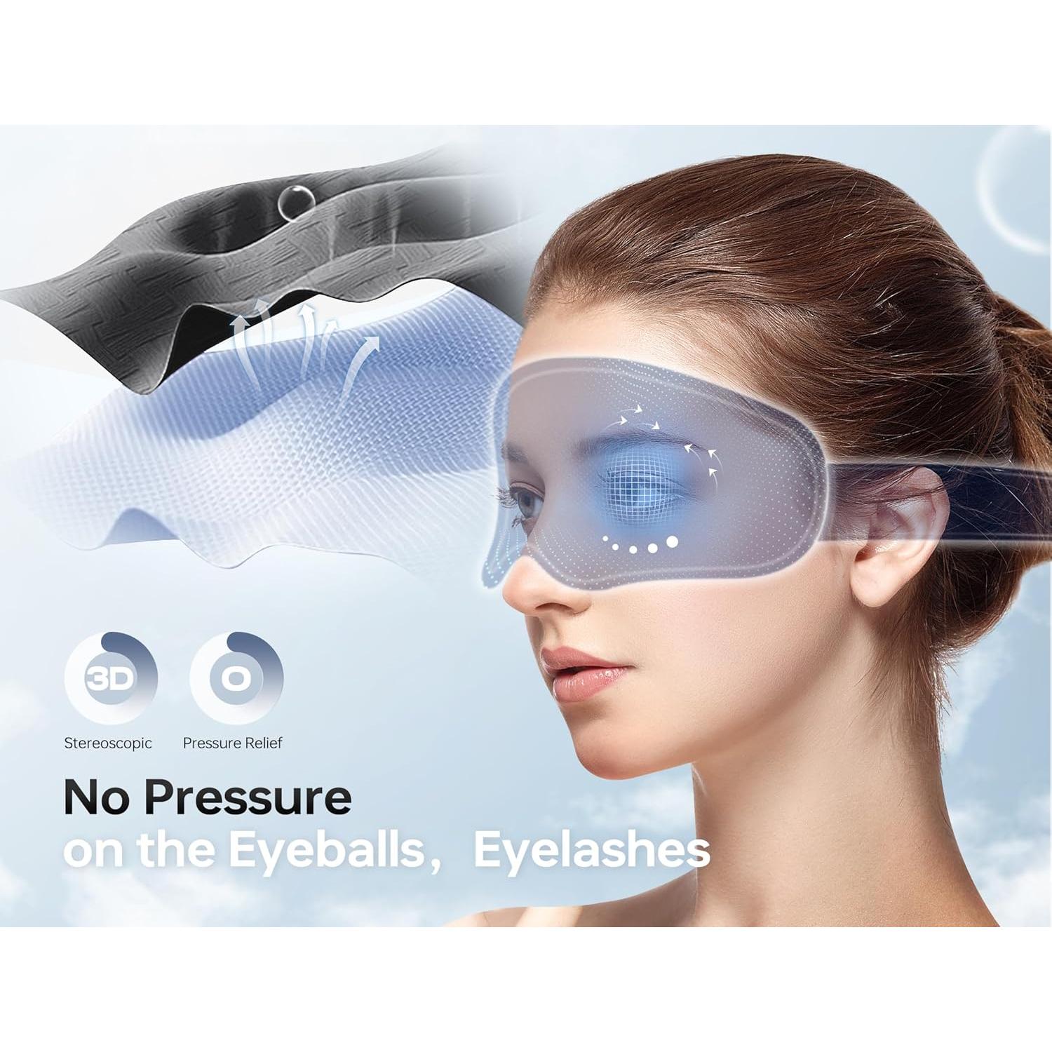 Máscara de Sueño Bluetooth TOPOINT 3D con Cancelación de Ruido