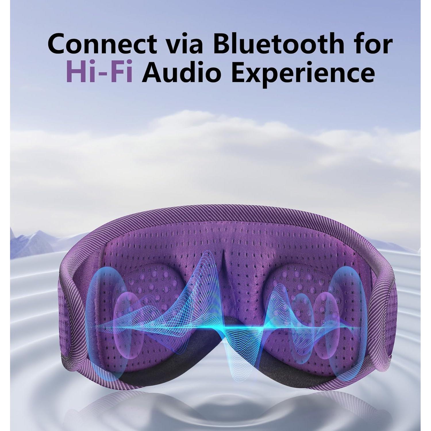 Máscara de Sueño Bluetooth TOPOINT 3D con Cancelación de Ruido