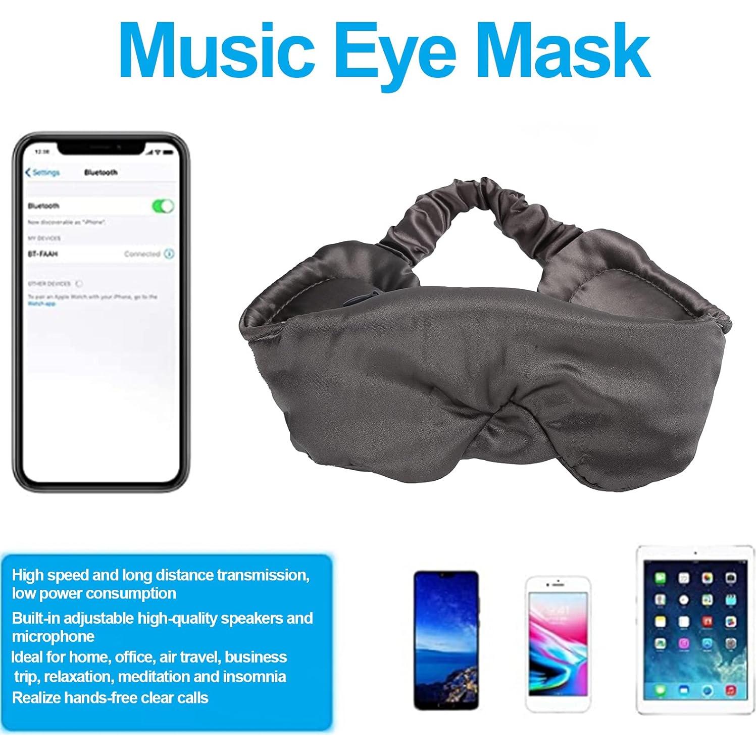 Máscara de Ojos Musical Bluetooth 5.0 Acogedor - Seda Gris