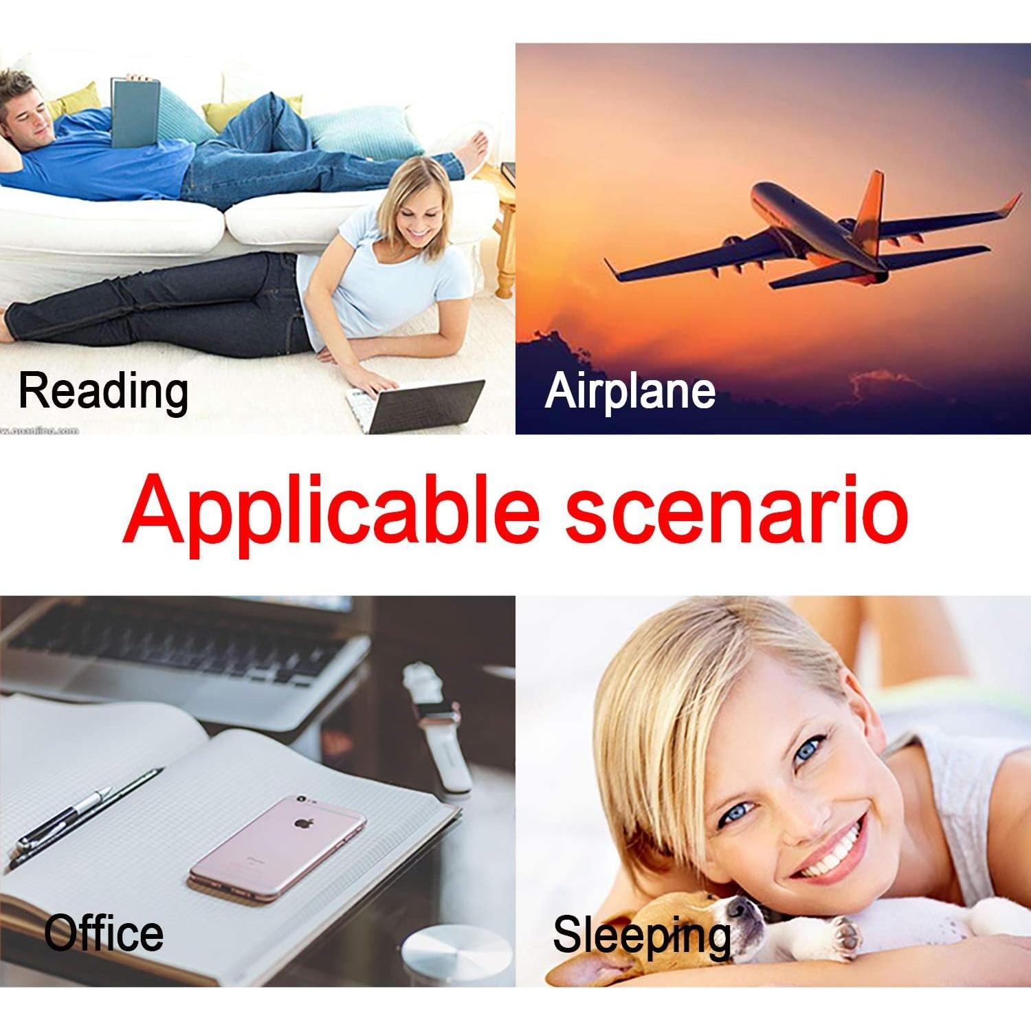 Sleeping Headphones Earphones, Soft Comfortable Silicone Noise Isolating Earbuds with Mic Earplugs for Nighttime, Insomnia, Travel, Sport, Meditation & Relaxation (White)