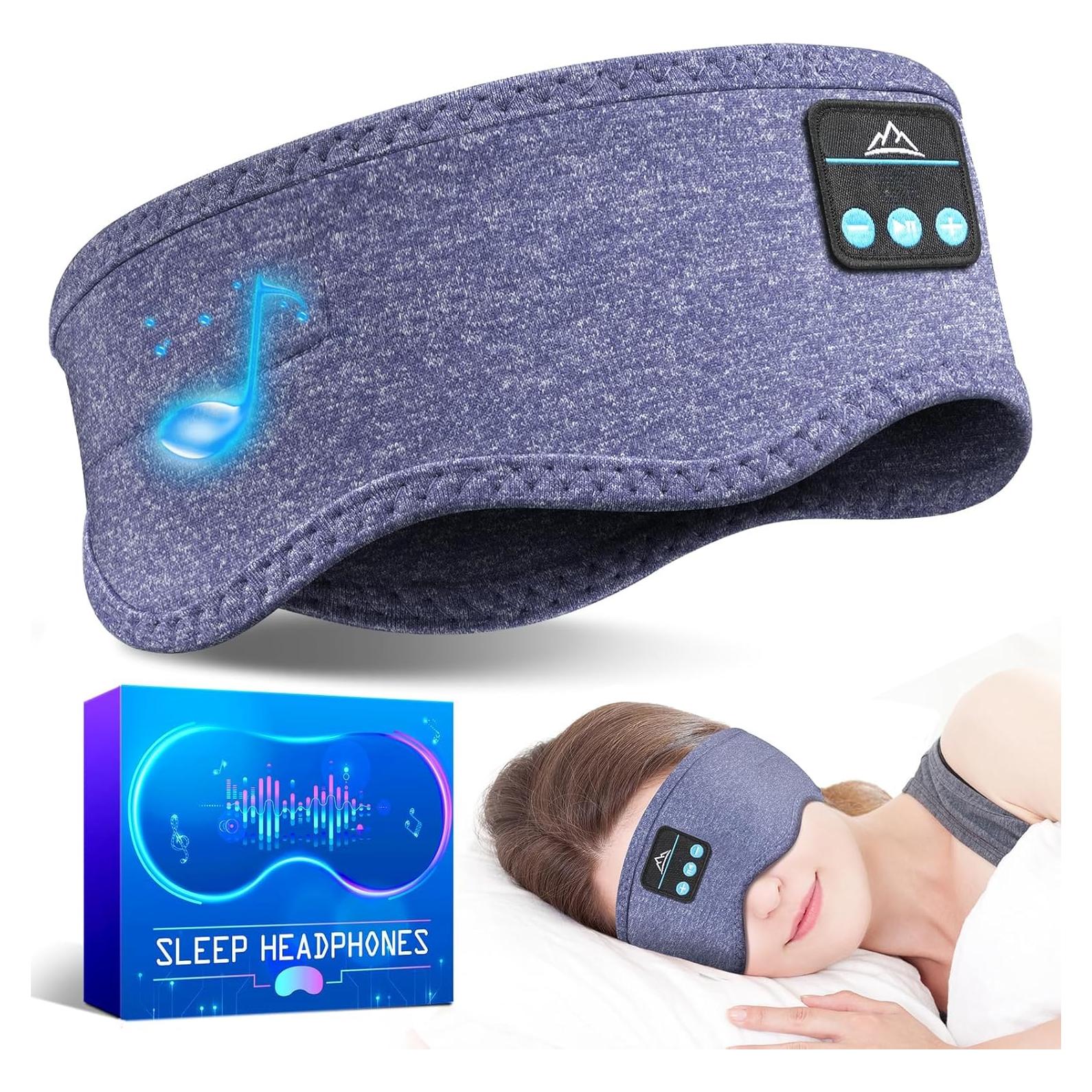 EverPlus Sleep Headphones Bluetooth 5.0 Sleeping Headphones Headband 10H Music, Soft Elastic Comfortable Sleep Headband ASMR Sleep Headphones, Birthday Gifts Christmas Stocking Stuffers for Men Women