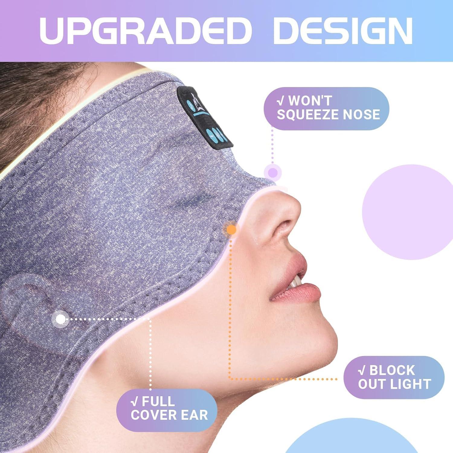 EverPlus Sleep Headphones Bluetooth 5.0 Sleeping Headphones Headband 10H Music, Soft Elastic Comfortable Sleep Headband ASMR Sleep Headphones, Birthday Gifts Christmas Stocking Stuffers for Men Women