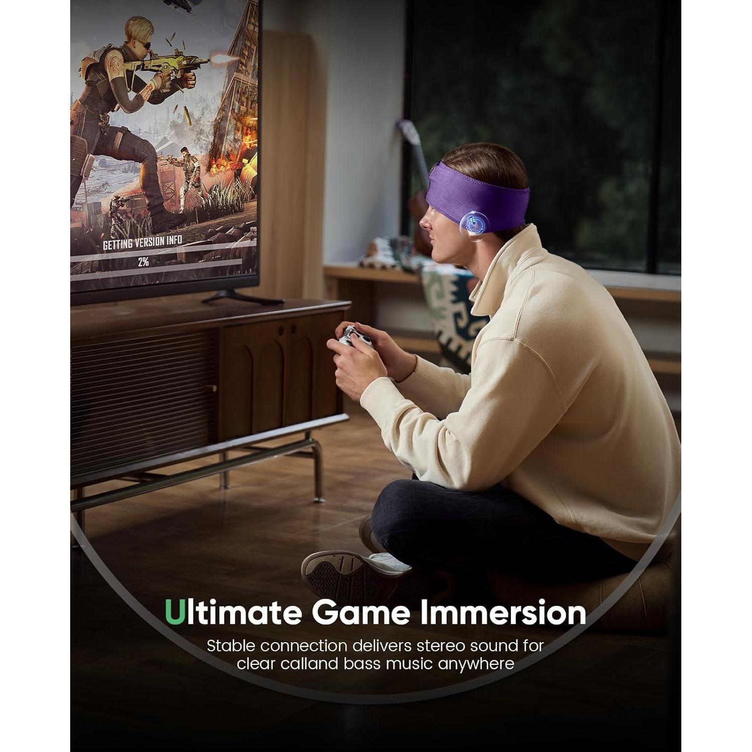 Auriculares de Sueño Bluetooth Navly Banda Cabeza Púrpura