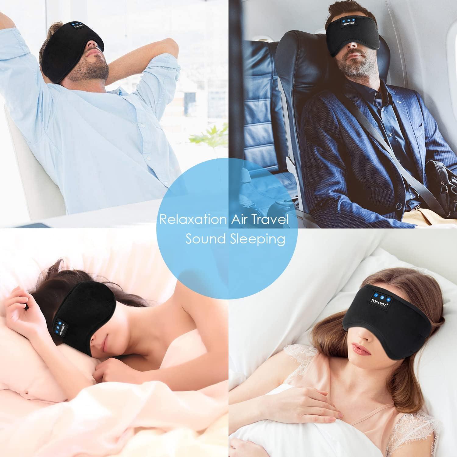 Auriculares para dormir TOPOINT Bluetooth 5.2, máscara de sueño