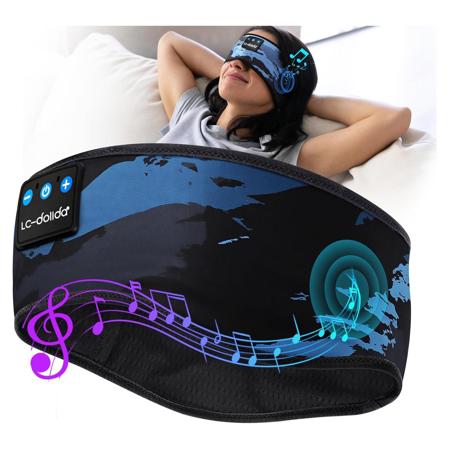 Diadema Bluetooth LC-dolida para Dormir y Deportes - Camuflaje Azul