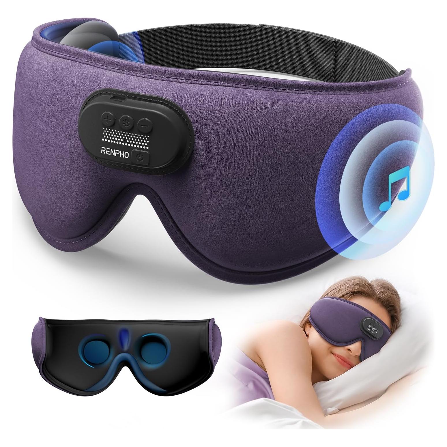 Máscara de Sueño Bluetooth RENPHO R-GS002-VT 3D Ultra Suave