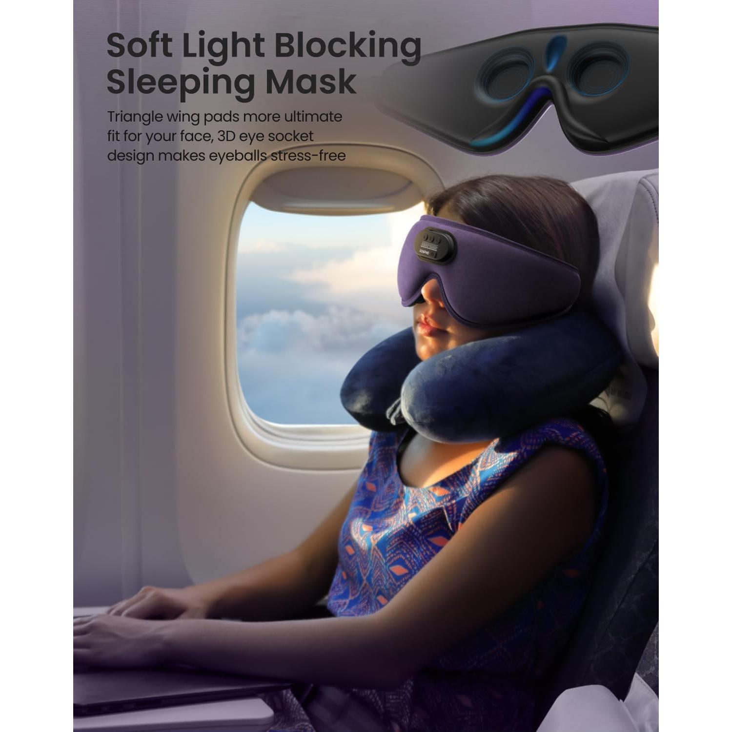 Máscara de Sueño Bluetooth RENPHO R-GS002-VT 3D Ultra Suave