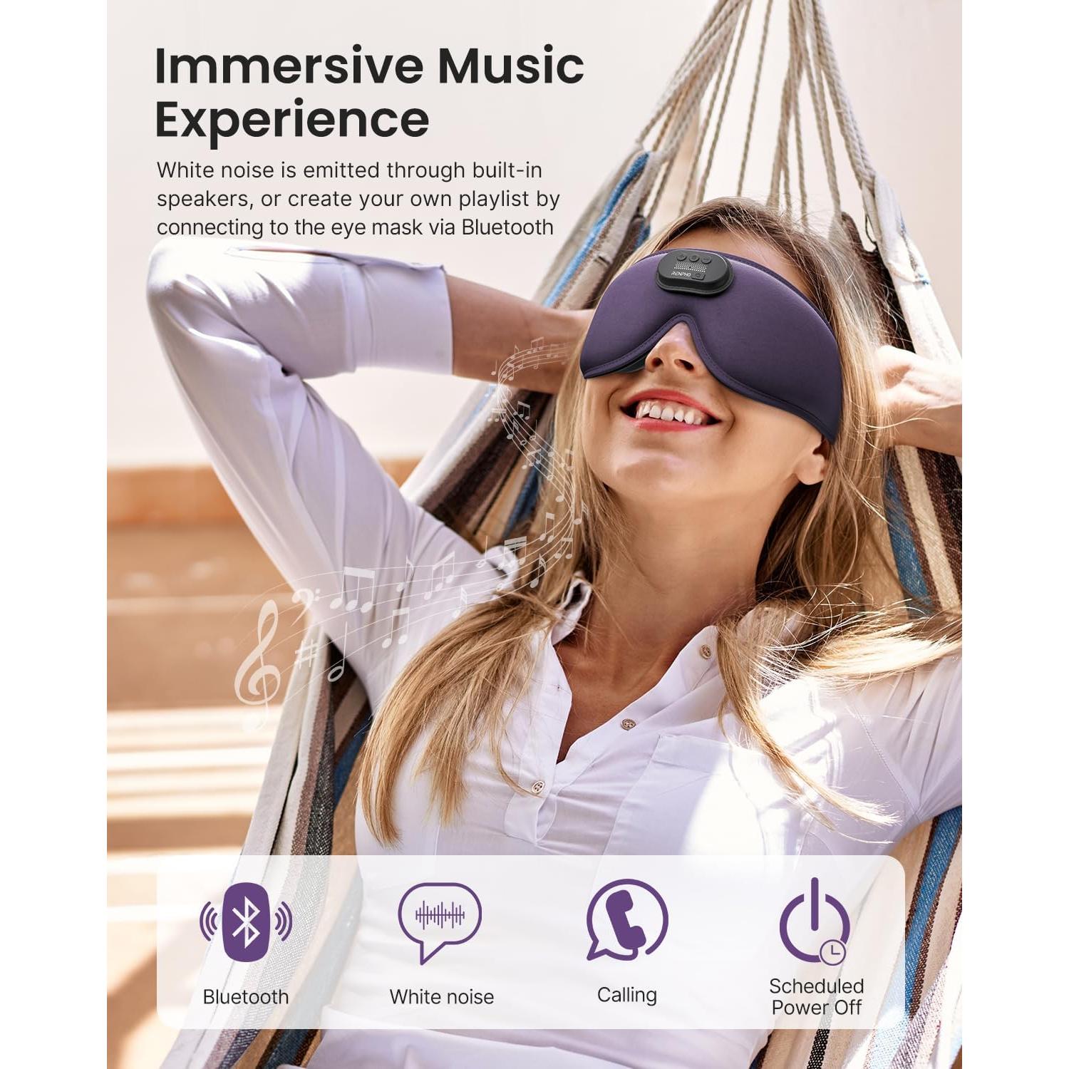 Máscara de Sueño Bluetooth RENPHO R-GS002-VT 3D Ultra Suave