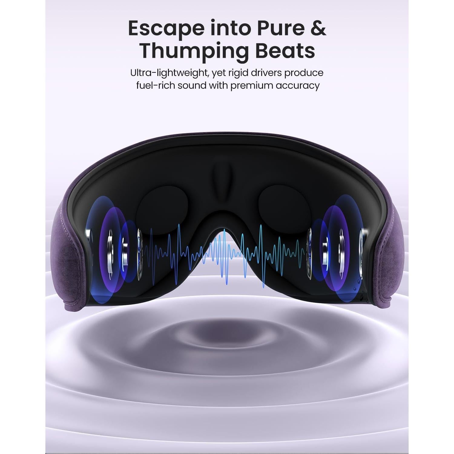 Máscara de Sueño Bluetooth RENPHO R-GS002-VT 3D Ultra Suave