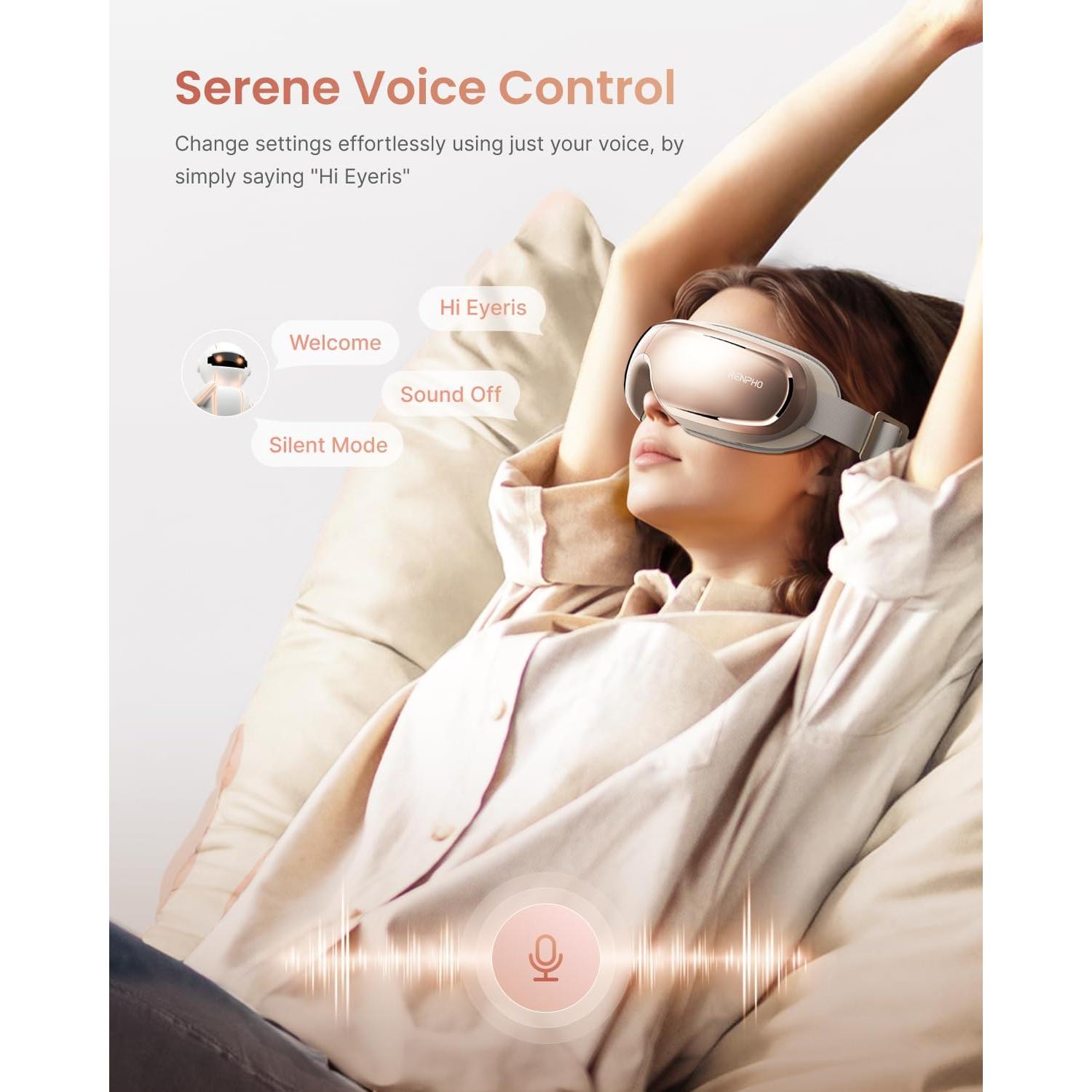 Masajeador de Ojos RENPHO Eyeris 3 Rosa con Calor y Enfriamiento