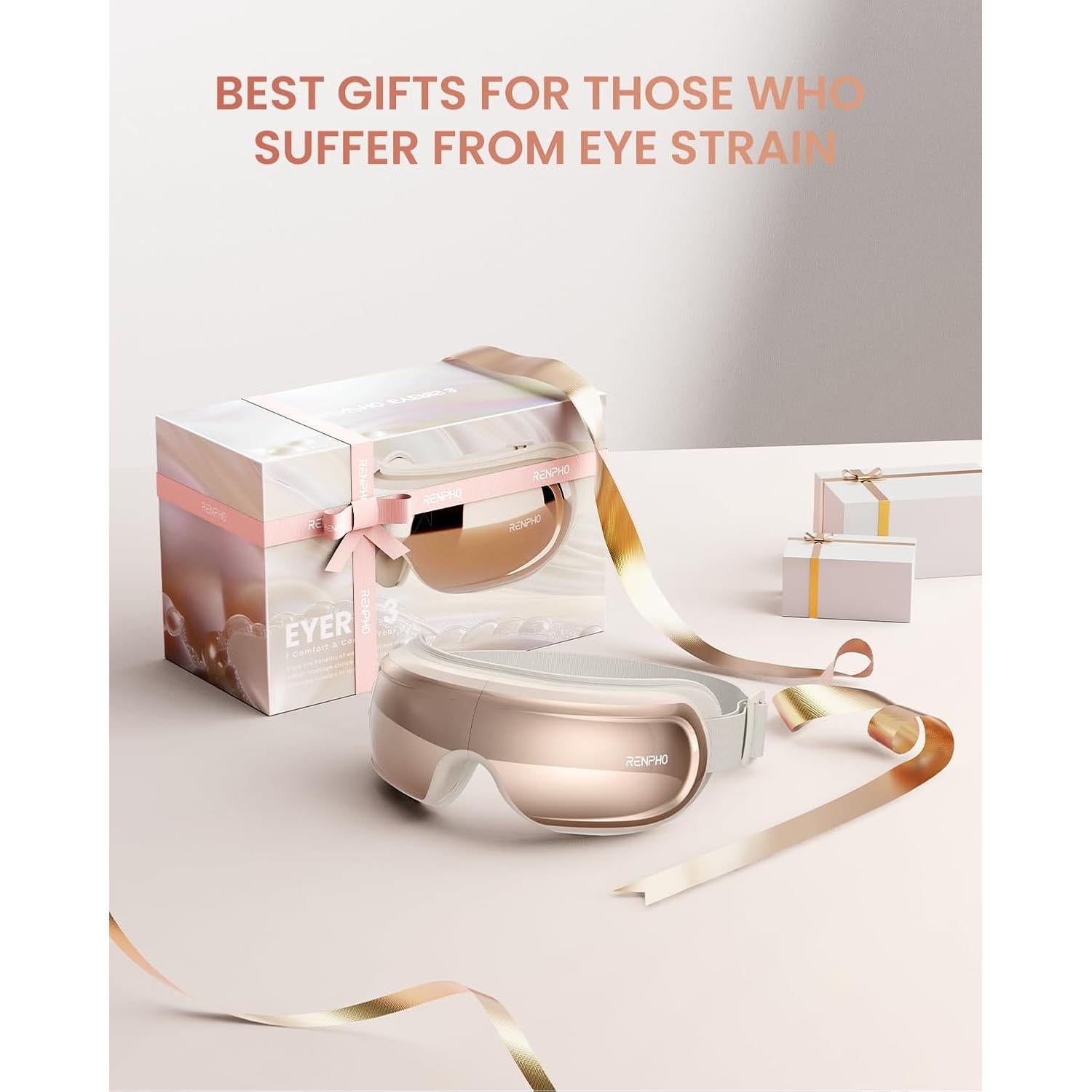 Masajeador de Ojos RENPHO Eyeris 3 Rosa con Calor y Enfriamiento