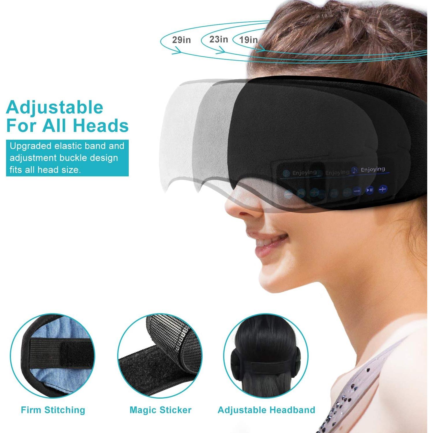 Máscara de Sueño Inalámbrica SKEYEOL con Altavoces y Micrófono