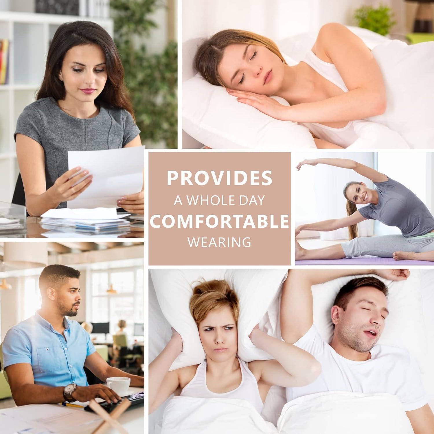 Hearprotek Sleep Earbuds, 2 Pairs Soft Comfortable in-Ear Earphones with Mic-Low Profile Noise Reduction Headphones for Sleeping on Side, Yoga, Travel