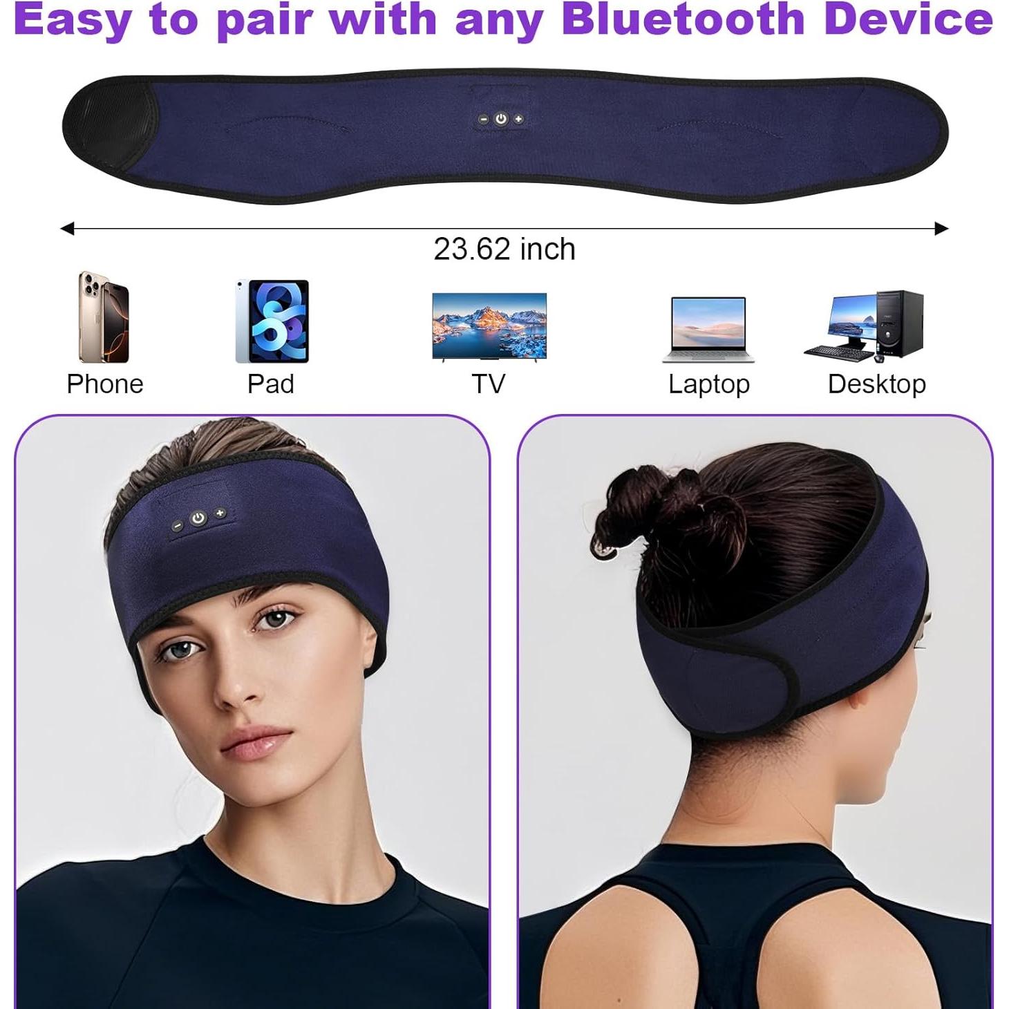 Auriculares Bluetooth para dormir ASIILOVI HF013 Púrpura